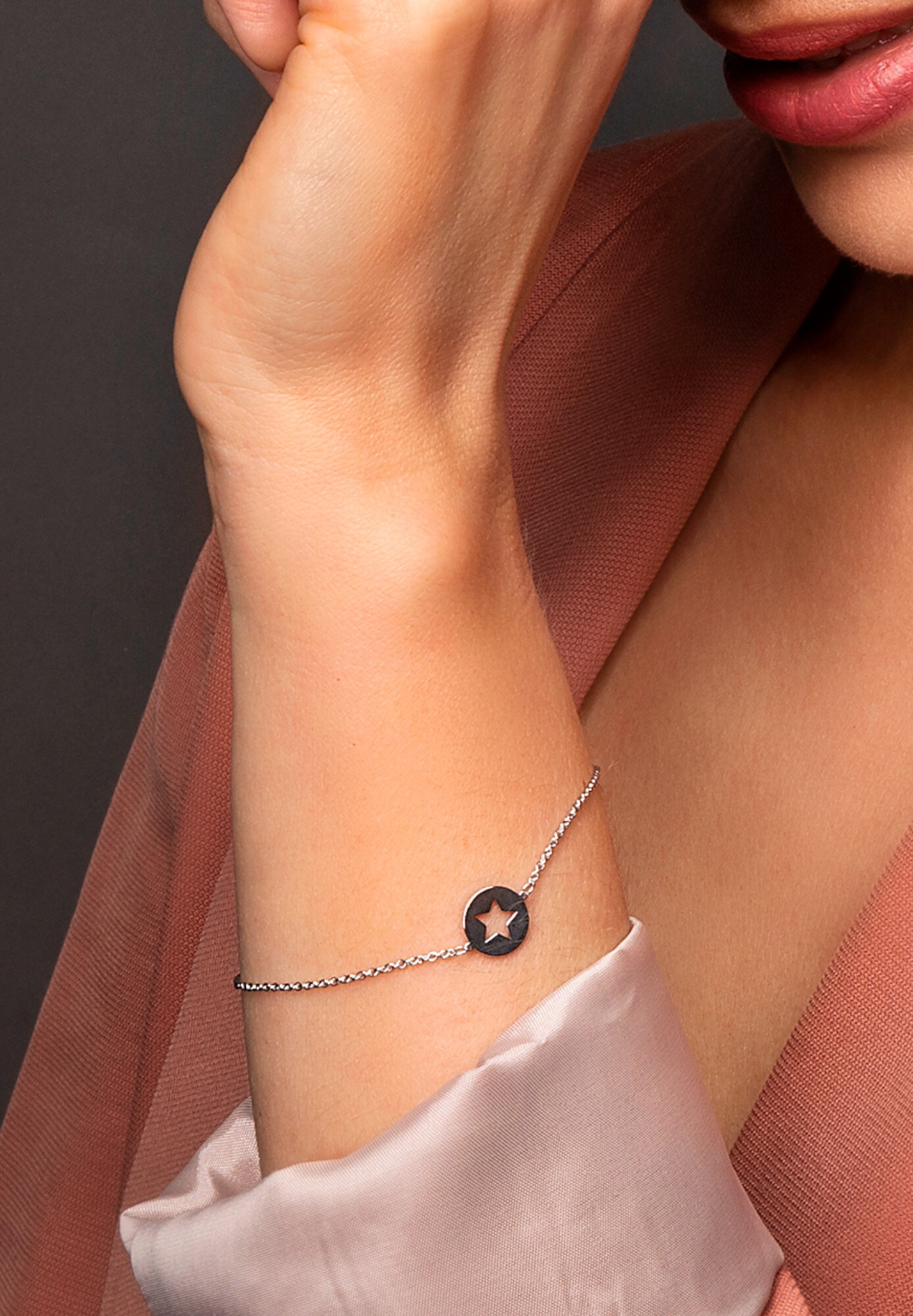 ONE ELEMENT Silberarmband »Stern Armband Rundankerkette aus 925 Silber  16 cm«