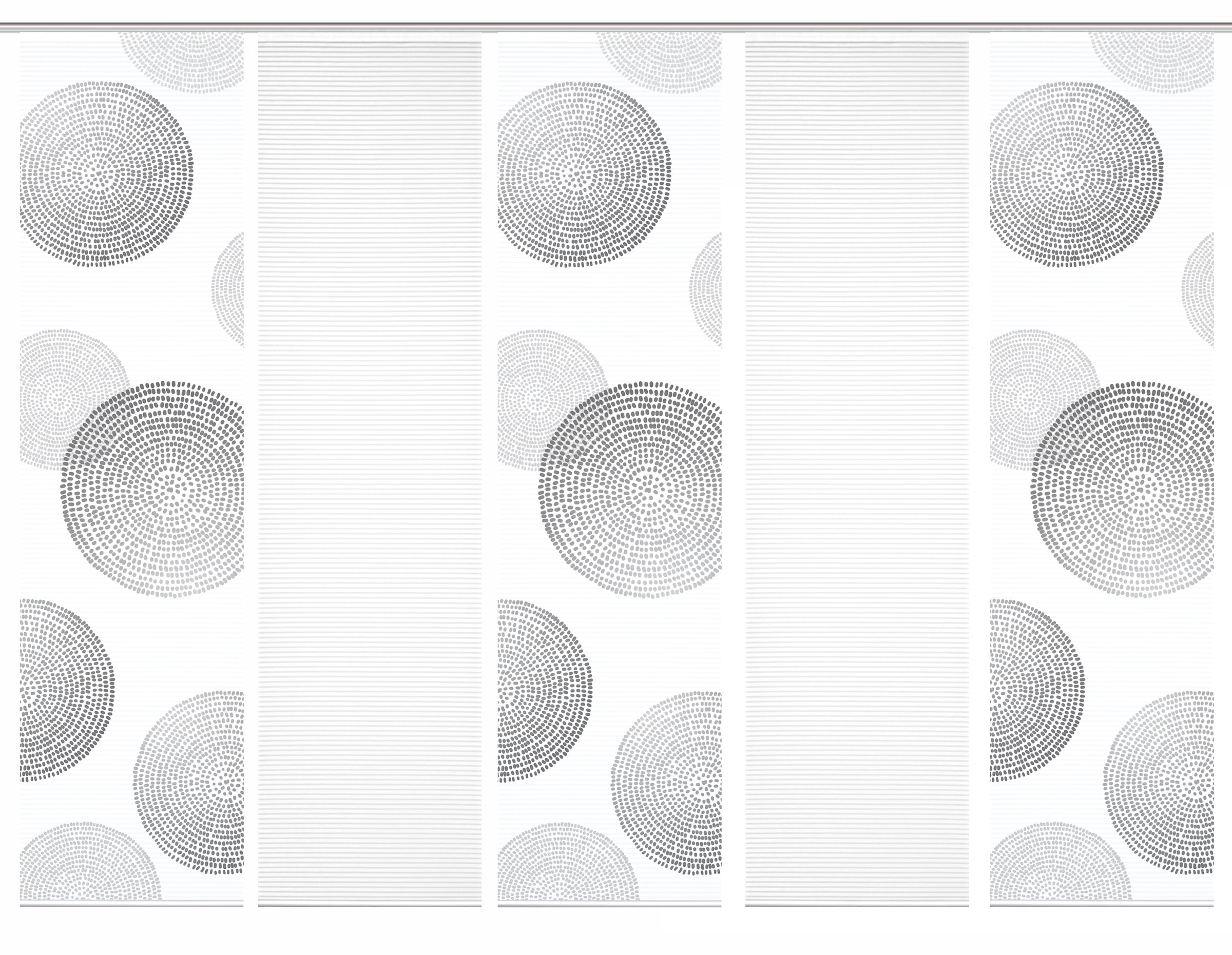 HOME in green Schiebegardine »GINNY« Paneelwagen 5 Stk. tlg. SET DIGITALDRUCK,BAMBUSOPTIK RECYCELT