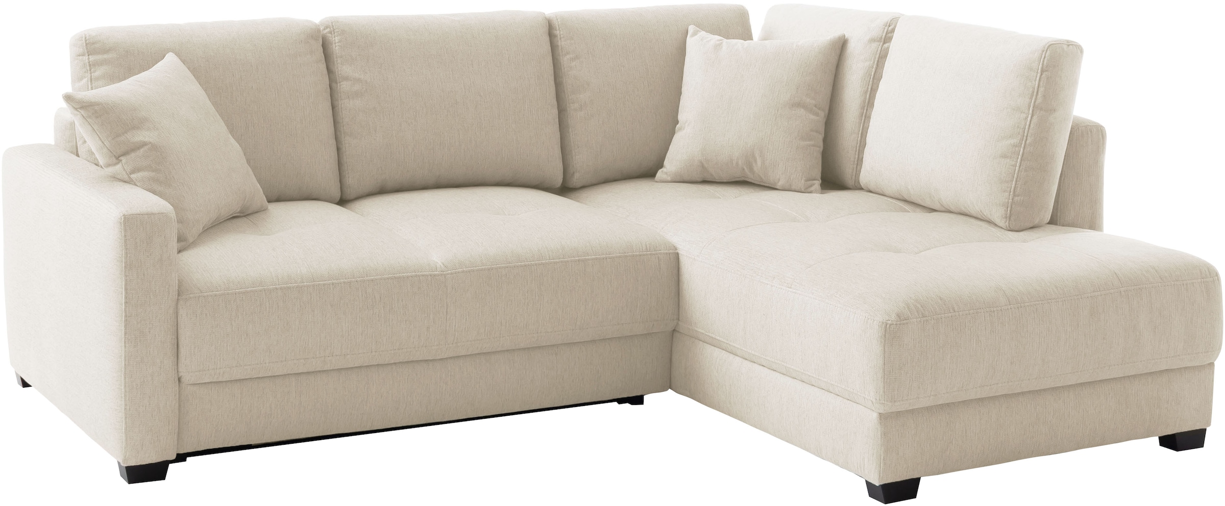 Mr. Couch Ecksofa »Pierre, L-Form mit Taschenfederkern« mit DuraSpring-Taschenfederkern bis 140 kg belastbar