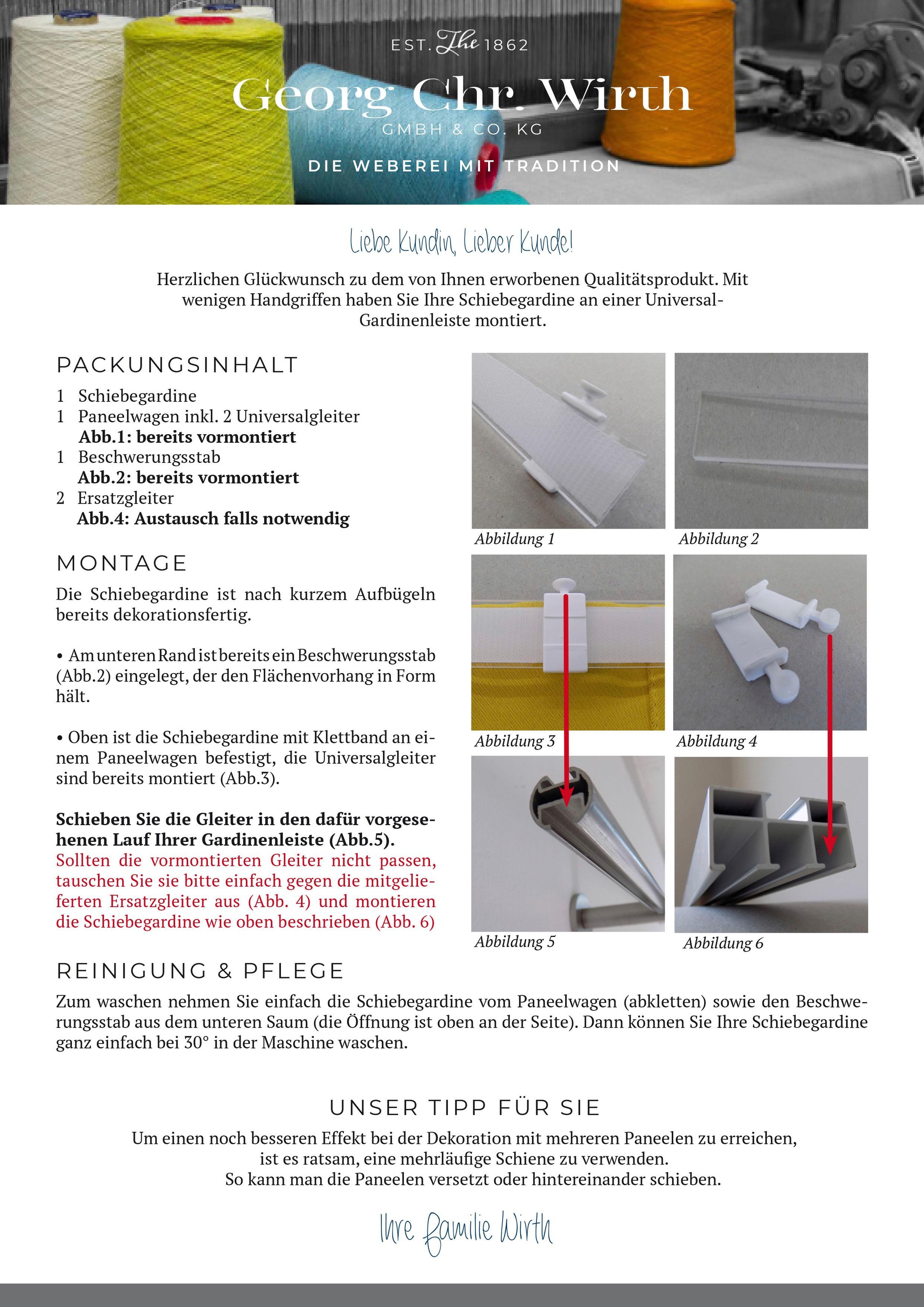 Wirth Schiebegardine »Torbole«, (1 St.)