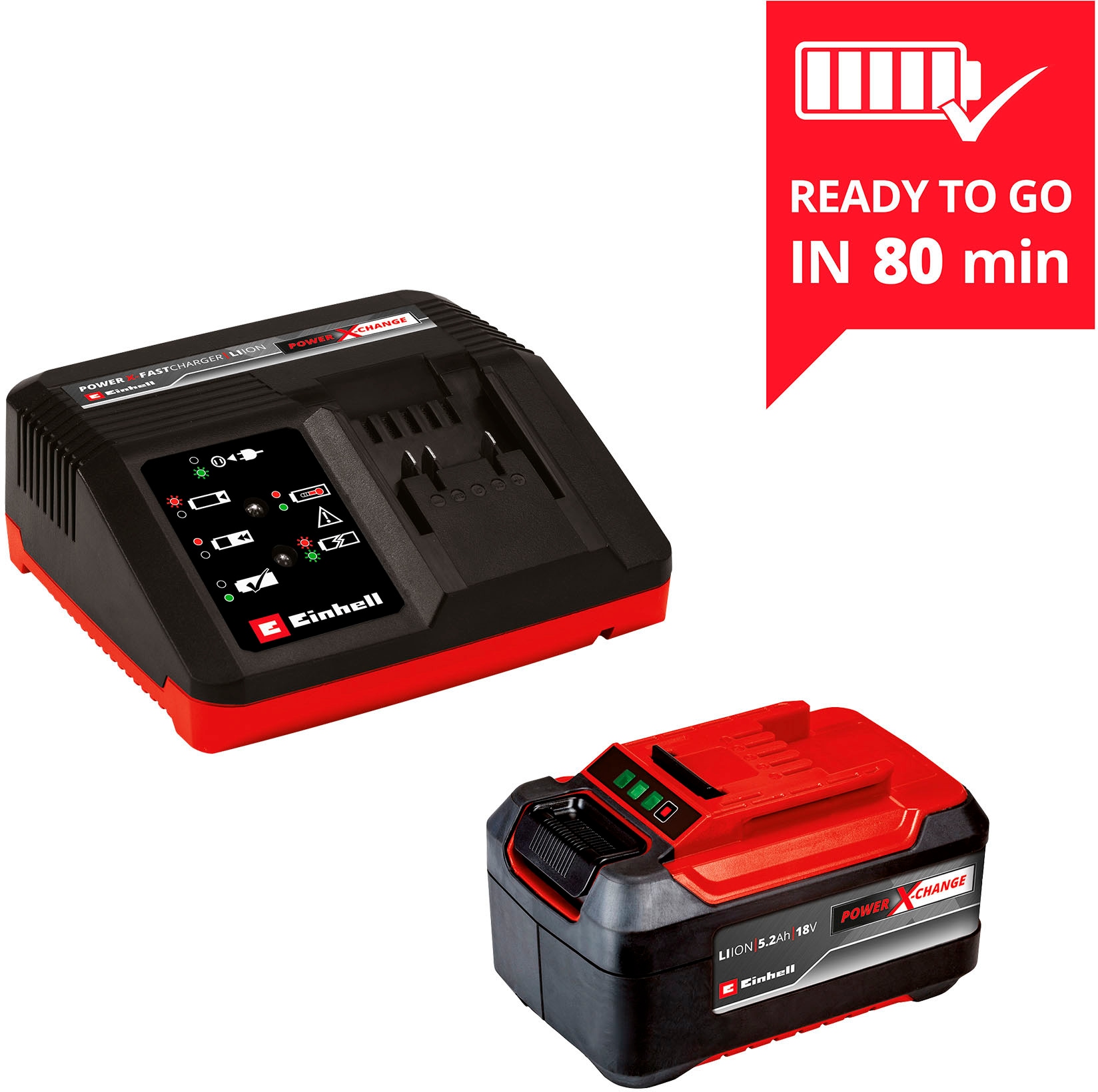 Einhell Akku Starter-Set »»PXC-Starter-Kit««, 18 V, 5,2 Ah, inkl. Schnellladegerät