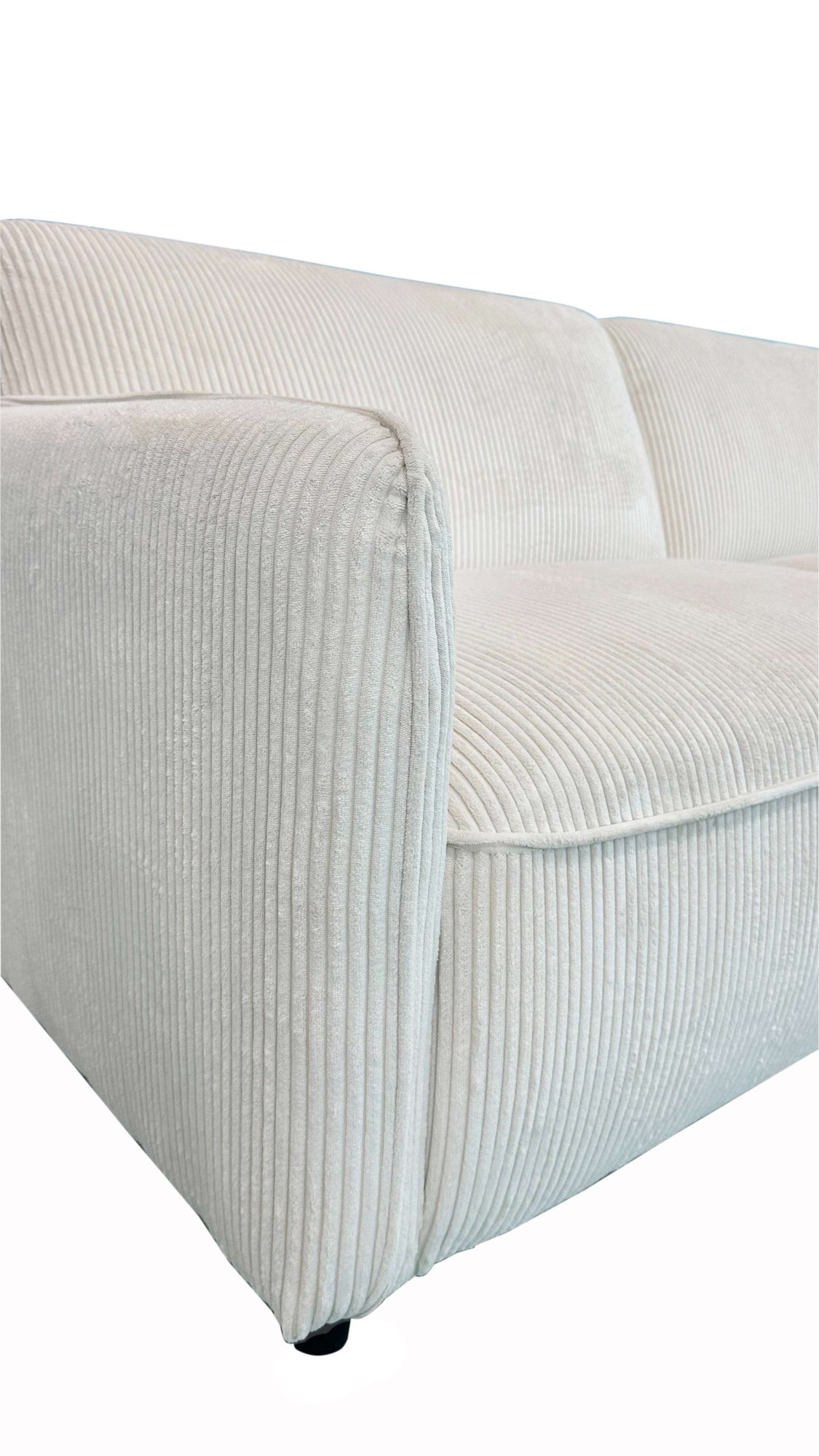 Dorel Home 3-Sitzer »Allie Curved Schlafsofa 209 cm«, Bettfunktion (110/190), verstellbare Rückenlehne, Cord u. Velours