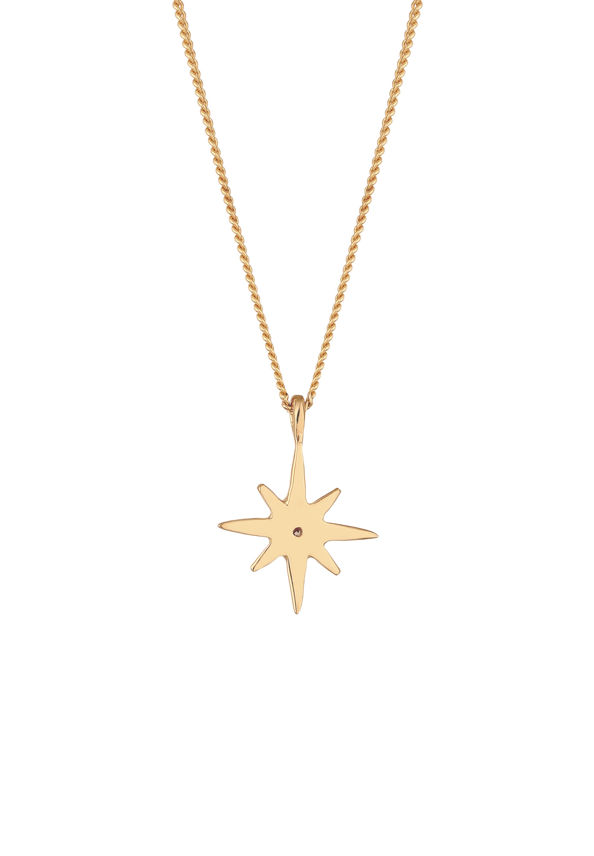 Elli DIAMONDS Silberkette »Halskette Stern mit Laborgezüchteten Diamant (0.035 ct) 925 Sterling Silber«