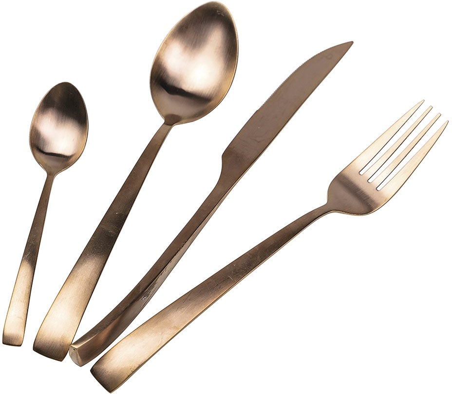 Villa d'Este Besteck-Set »Park Avenue Kupfer«, (Set, 24 tlg.), Essbesteck-Set