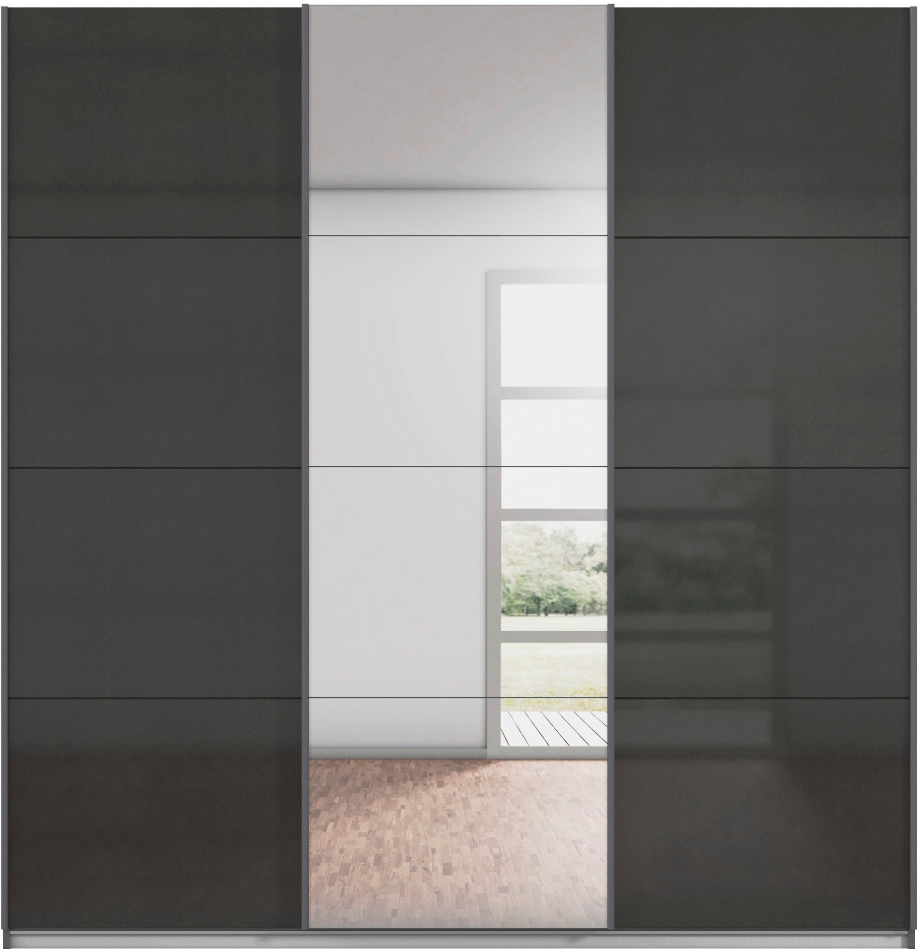 rauch Schwebetürenschrank »Kleiderschrank Schrank OTTO´S CHOICE Garderobe AGORDO«, (in zwei Griff-Farben), Top Innenausstattung, in 4 Breiten und 2 Höhen MADE IN GERMANY