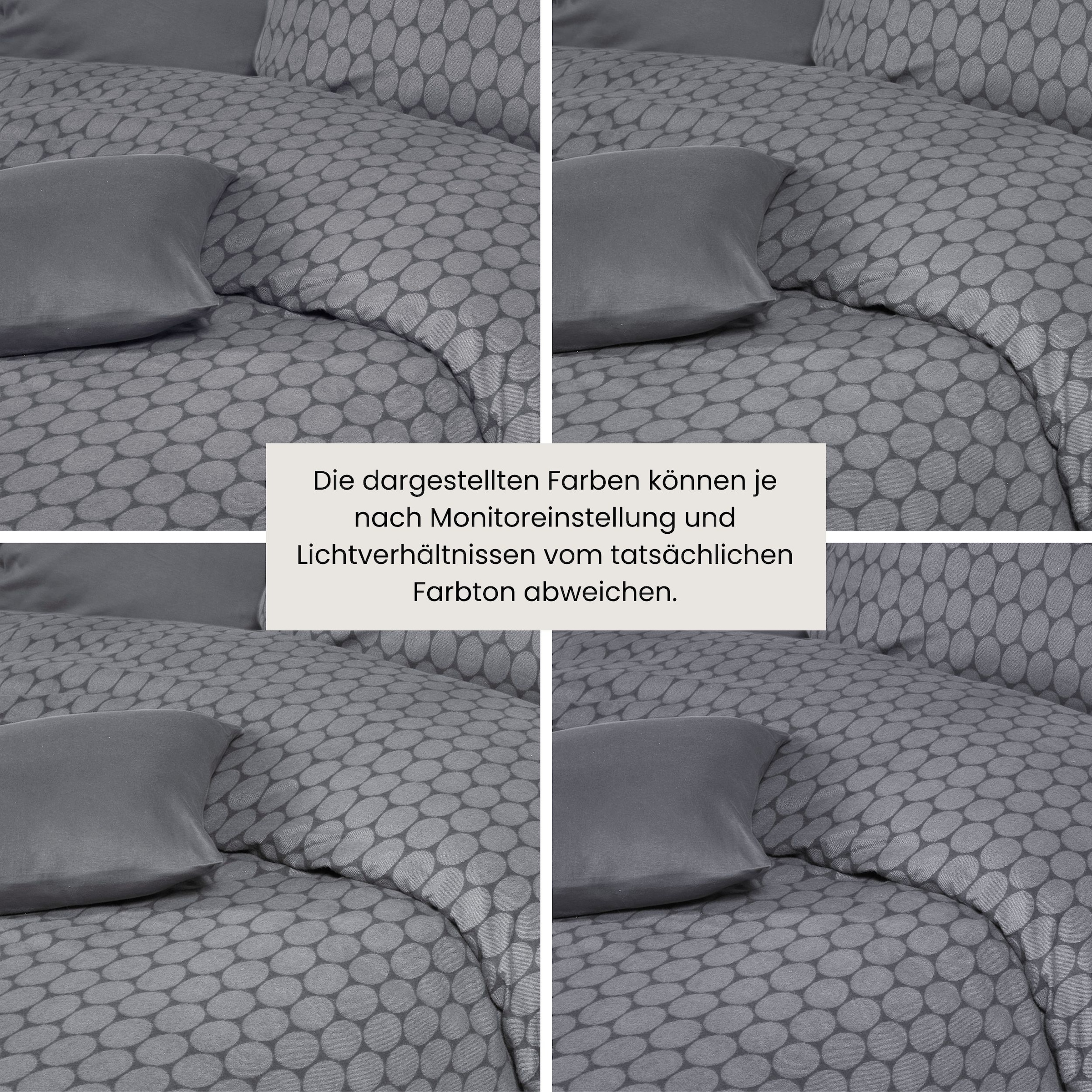 Schiesser Bettwäsche »Drops aus wärmender Feinbiber-Qualität mit dezentem Grafikprint« 2 Stk. OEKO-TEX® MADE IN GREEN
