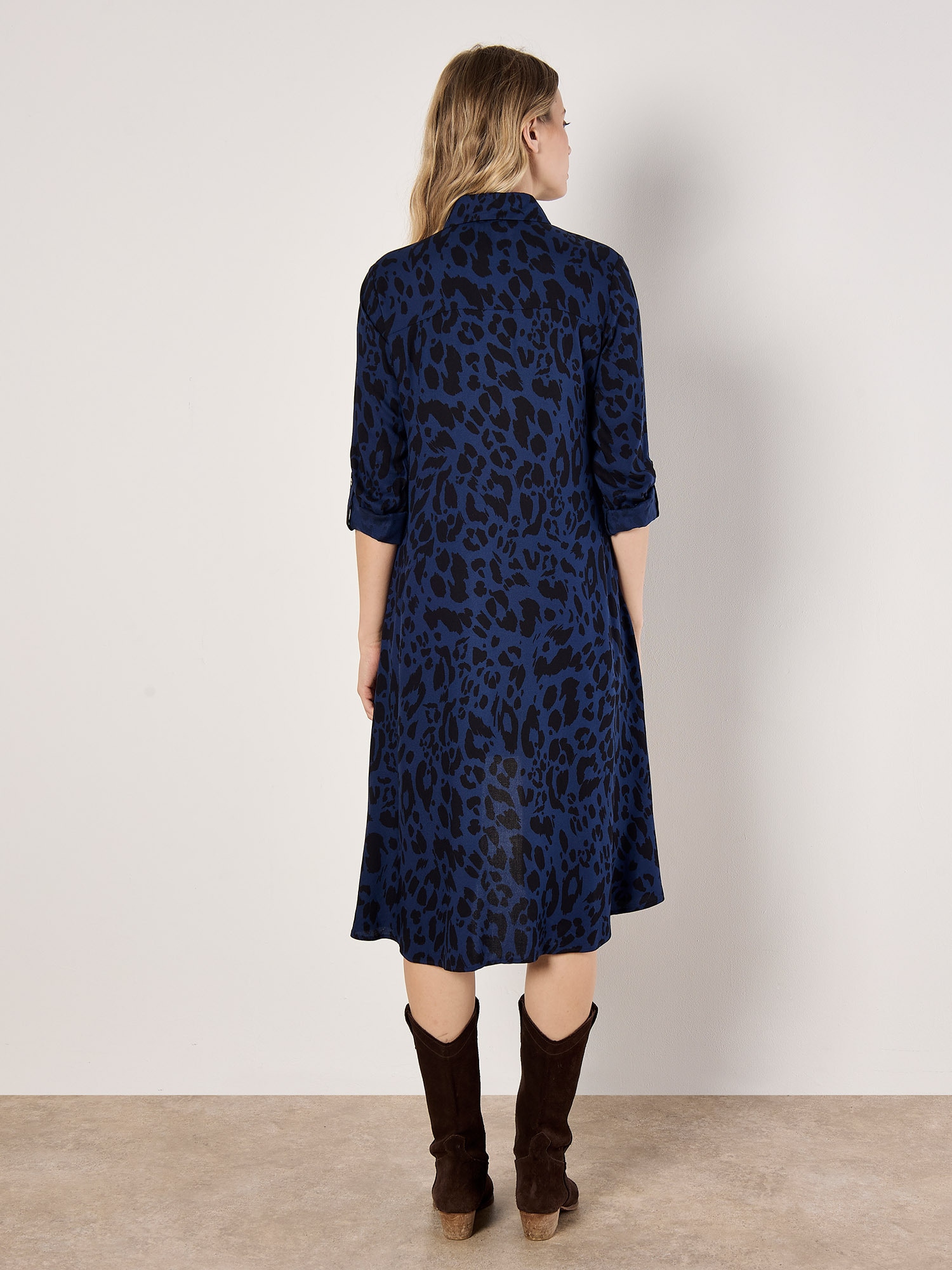 Apricot Hemdblusenkleid »Minikleid« 1 tlg. mit Krempelärmeln