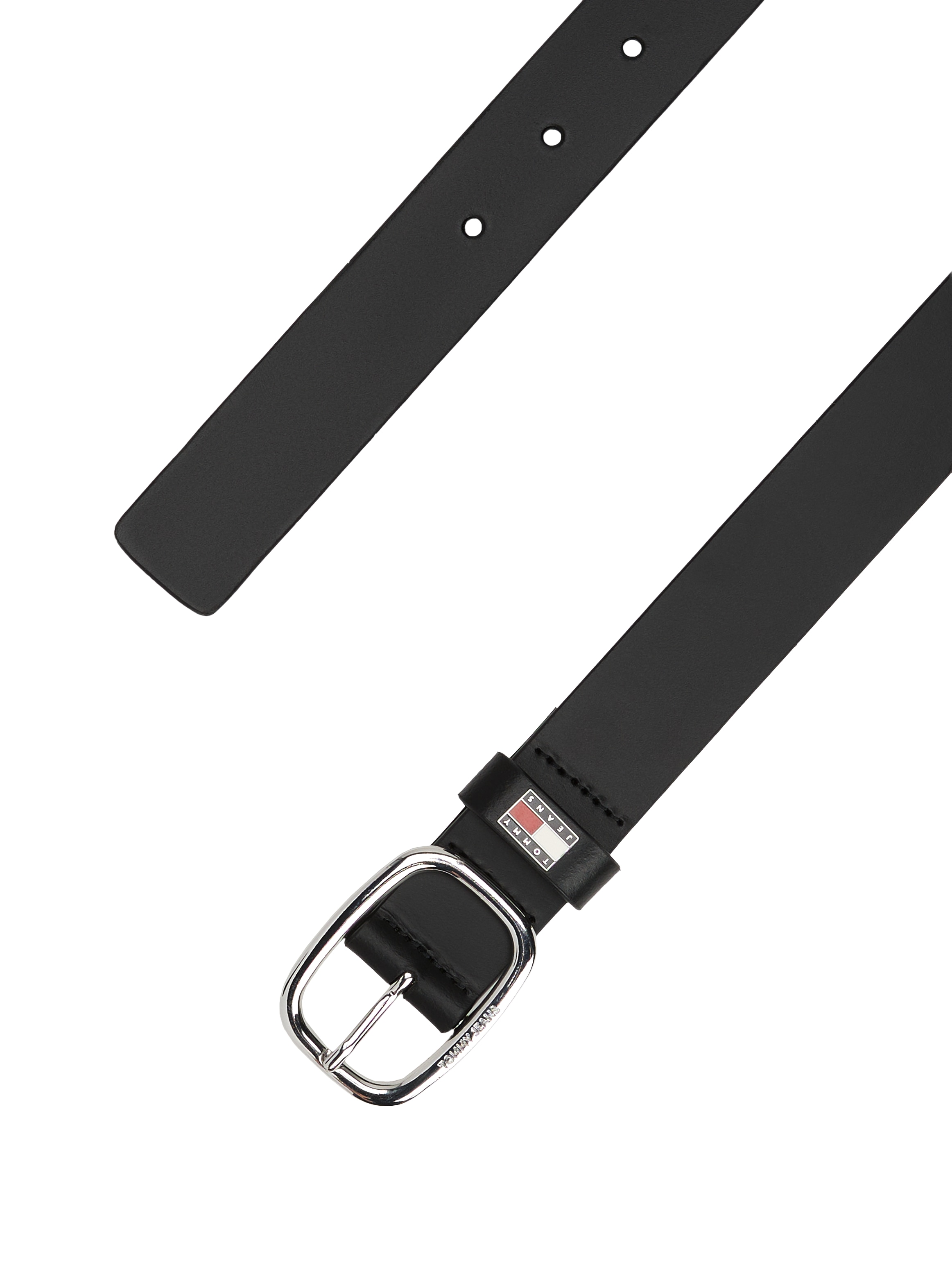 Tommy Jeans Ledergürtel »TJW OVAL 3.0«, Ovale Einfachdornschließe und Logo am Verschluss