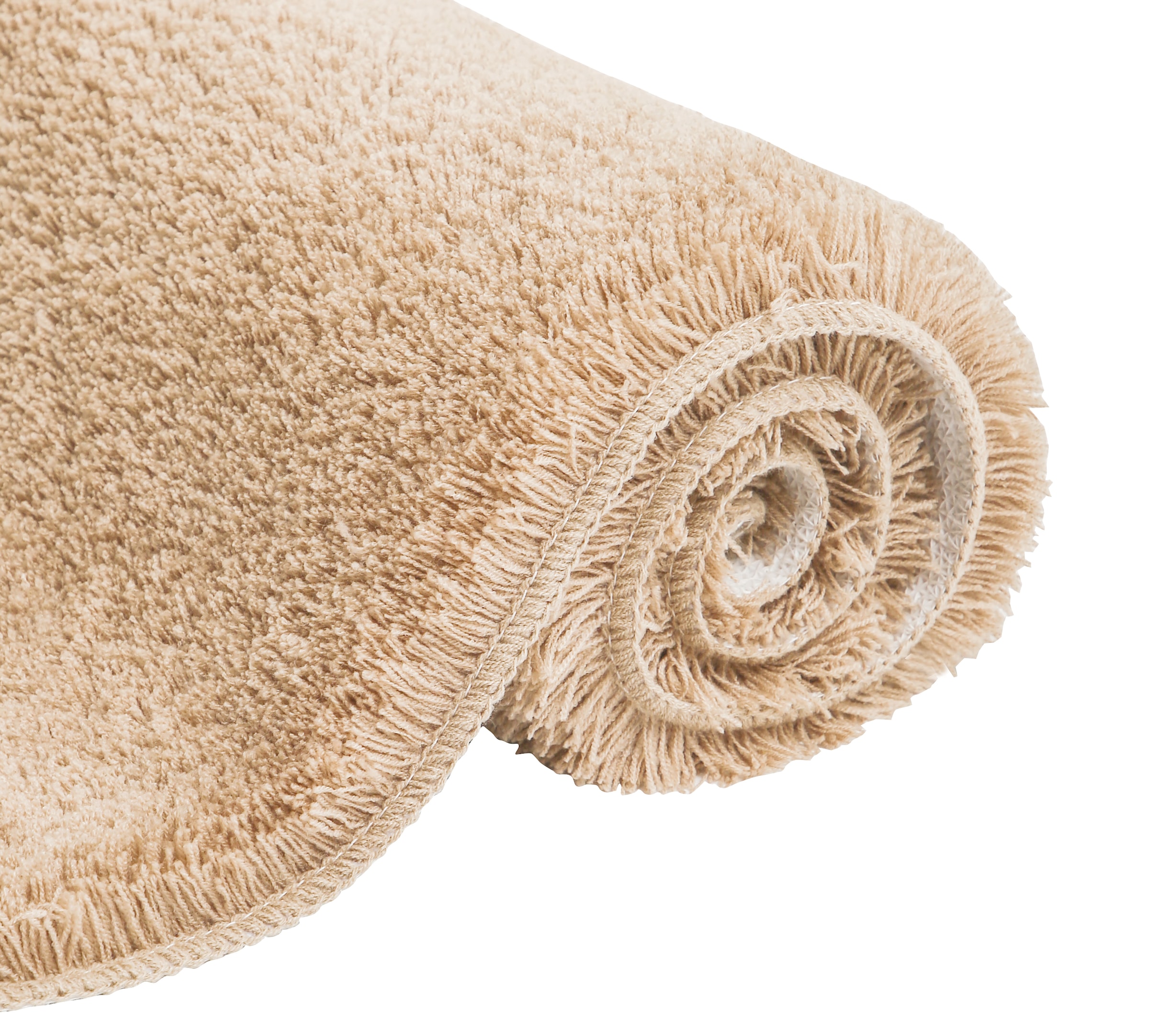 my home Badematte »Merida, Badvorleger, Badezimmer Teppich«, rutschhemmend beschichtet, fußbodenheizungsgeeignet-schnell trocknend-strapazierfähig, Badteppich, Uni Farben, rechteckig, rund & als 2-tlg. Set erhältlich