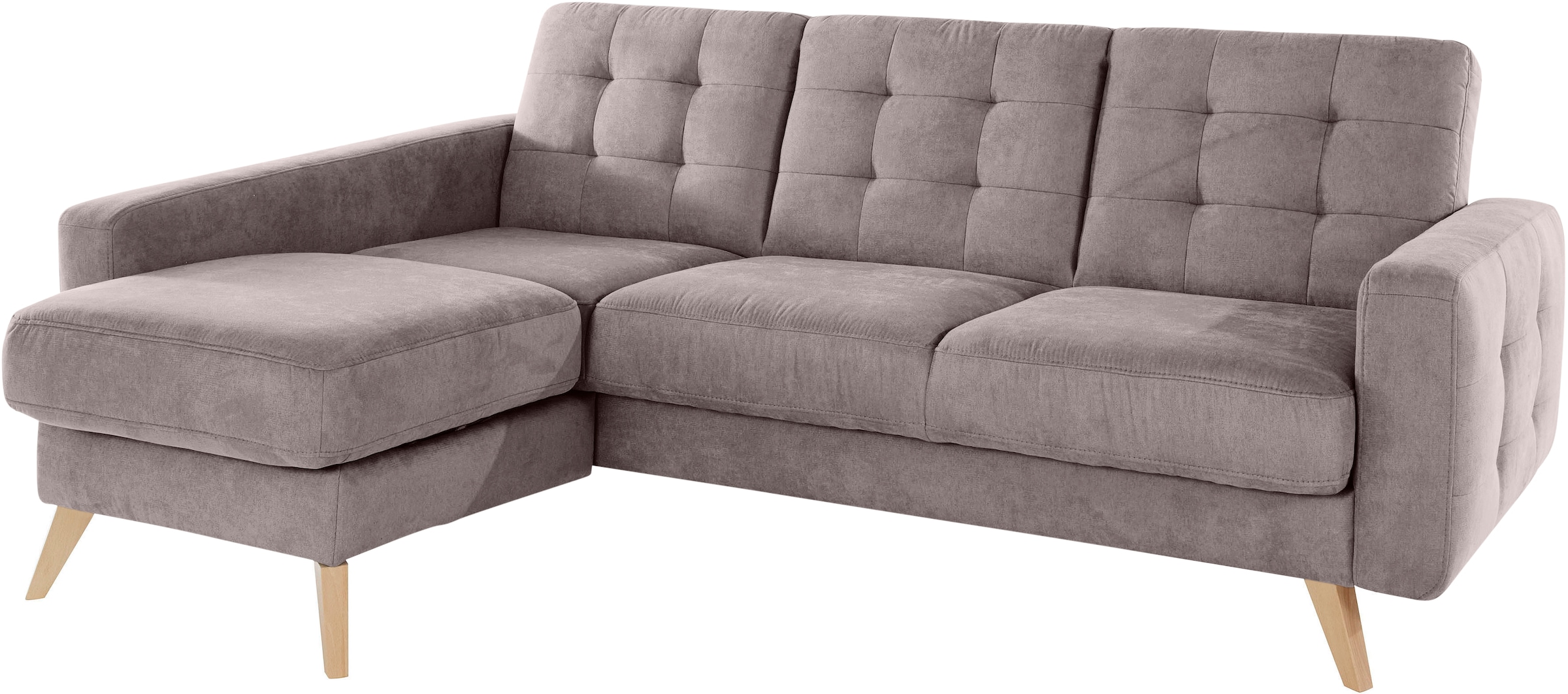 exxpo - sofa fashion Ecksofa »Nappa, kompakt und komfortabel, bequem, zeitloses Design, L-Form«, tolle Detailverarbeitung, inkl. Bettfunktion und Bettkasten