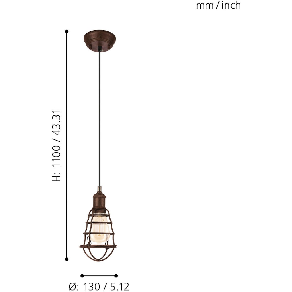 EGLO Pendelleuchte »PORT SETON«, 1 flammig-flammig