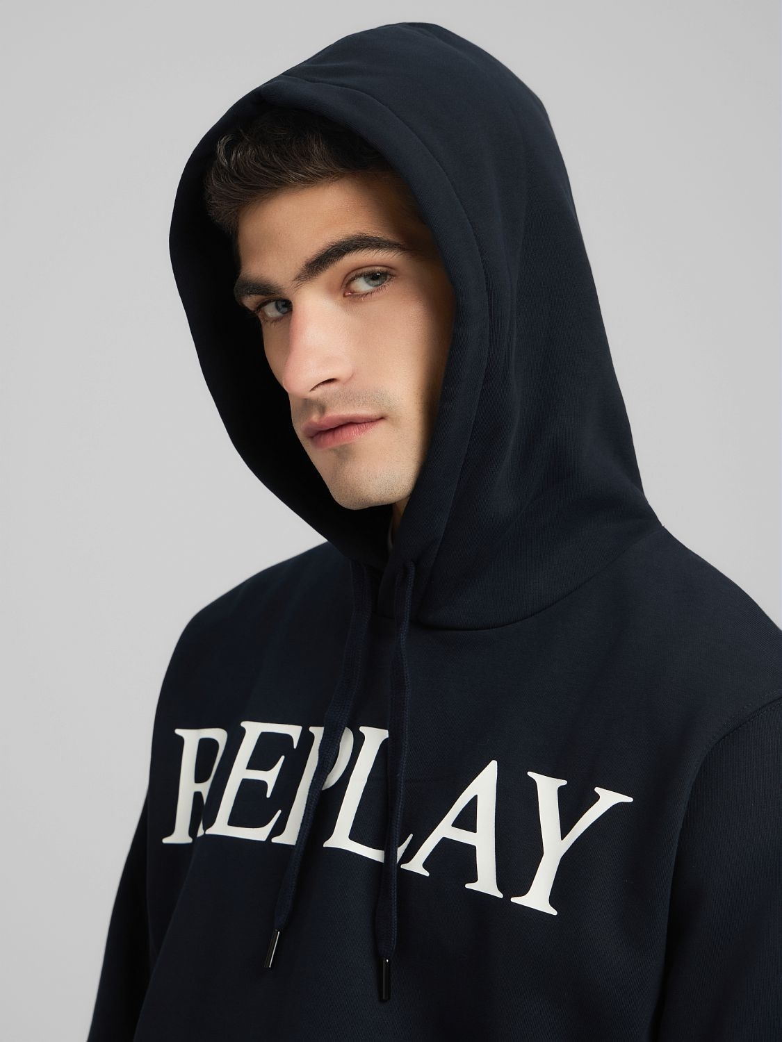 Replay Kapuzensweatshirt , mit großem Markenprint vorn
