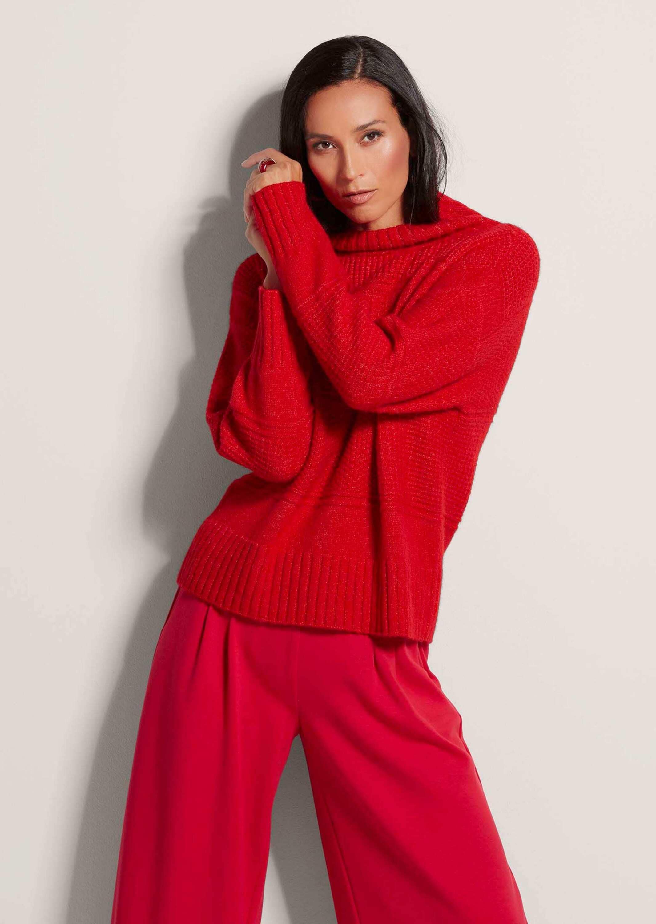 MADELEINE Longpullover »Pullover Stehkragen-Pullover«