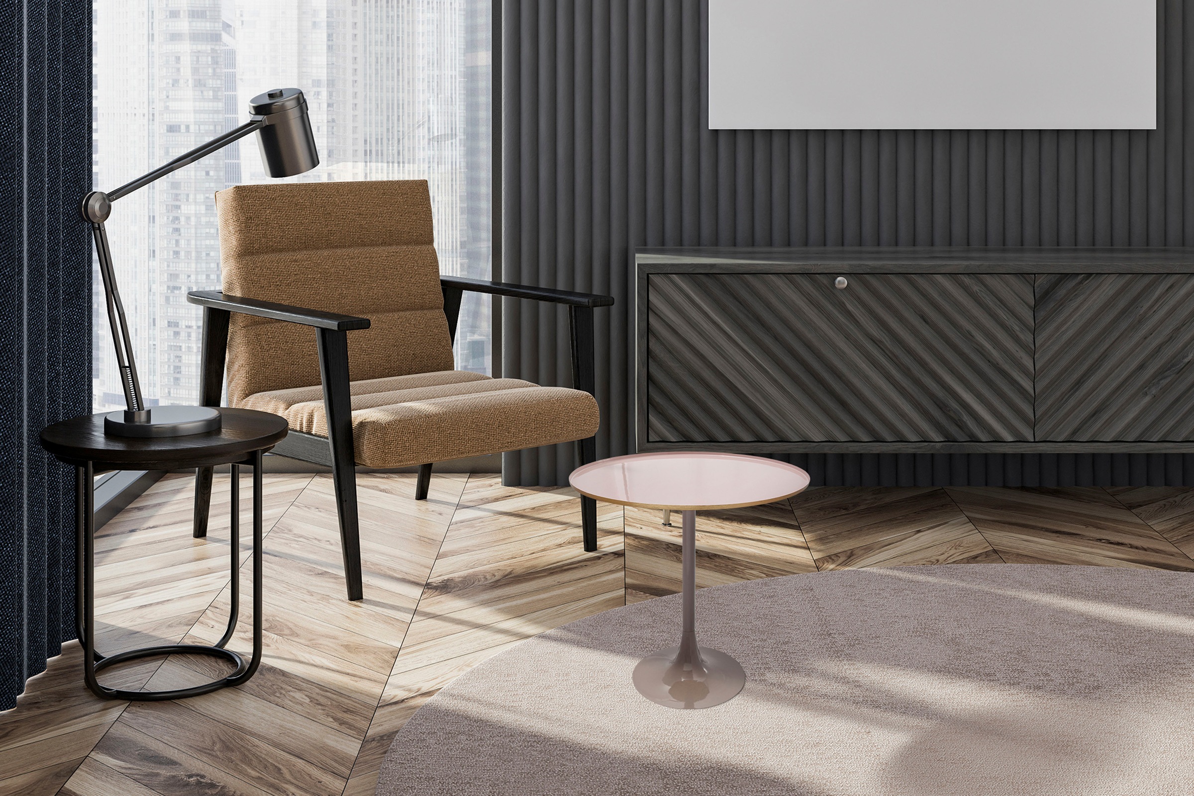 Kayoom Beistelltisch »Art Deco 925, Abstelltisch aus Metall,funktional und stabil«, (1 St.), Dekorativ, glanzvolle Lackierung, stilvolles Design