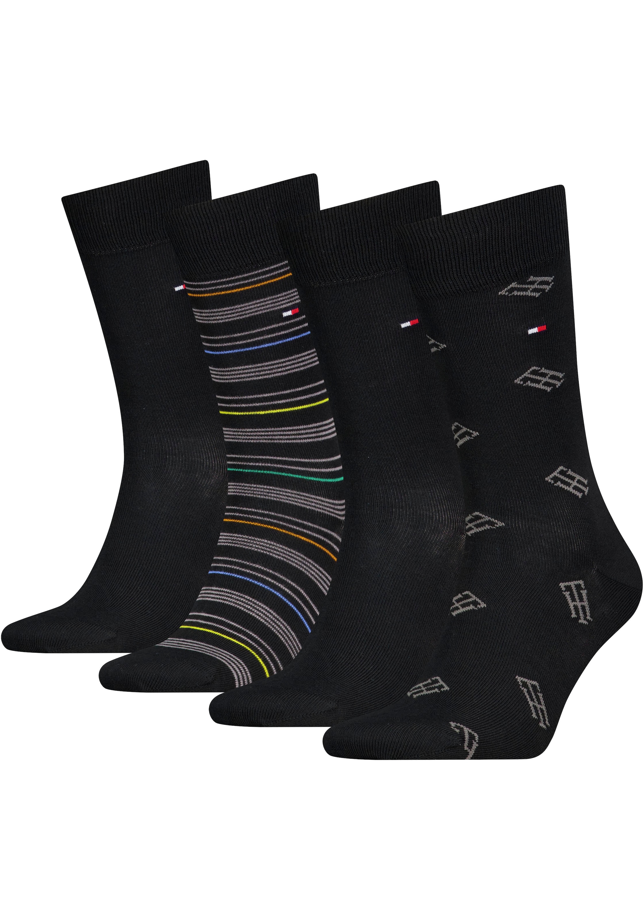 Socken, (4er-Pack), mit Monogram-Design