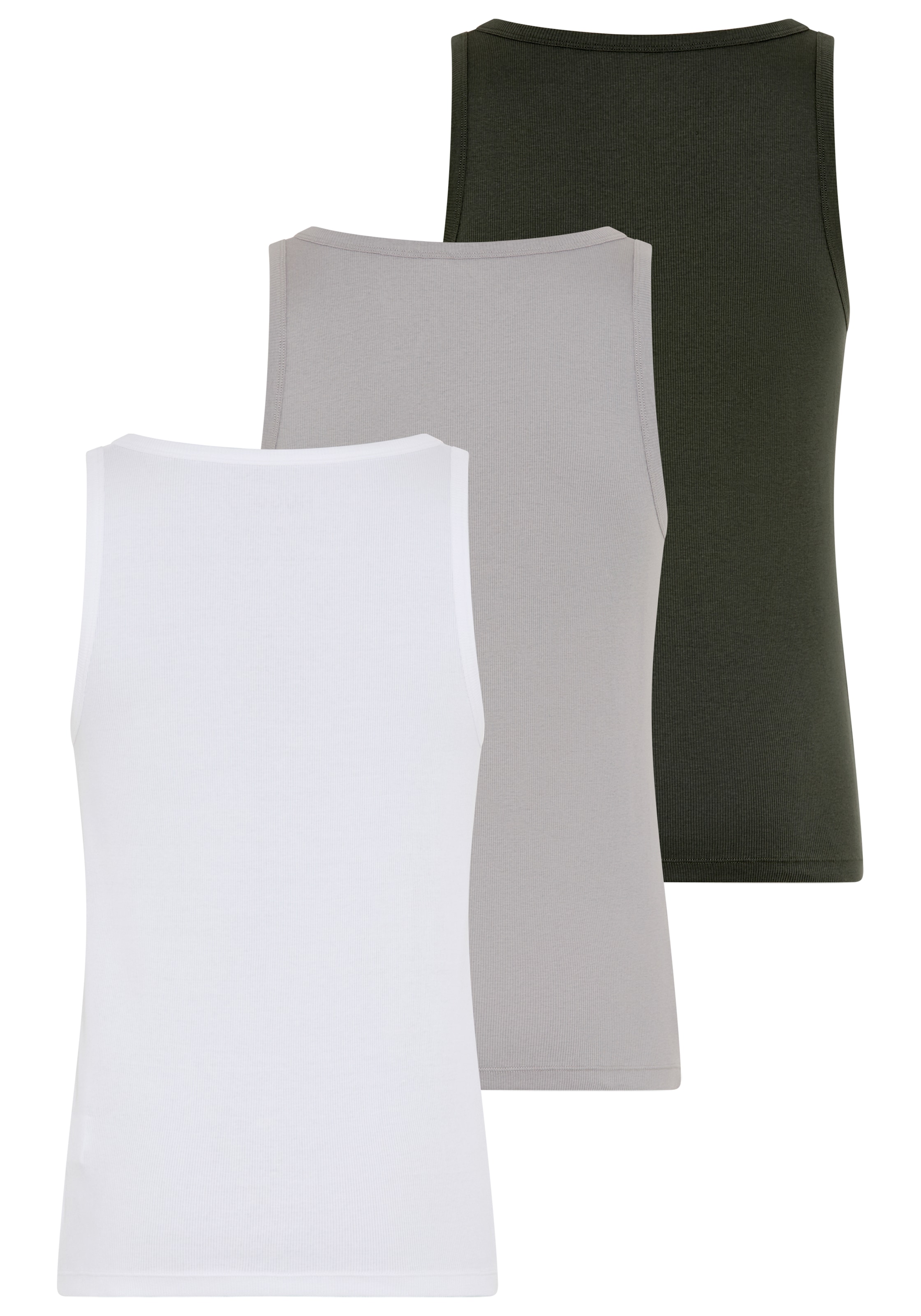 HUGO Underwear Ripptanktop Packung, 3er, 3 Basic, Rundhals