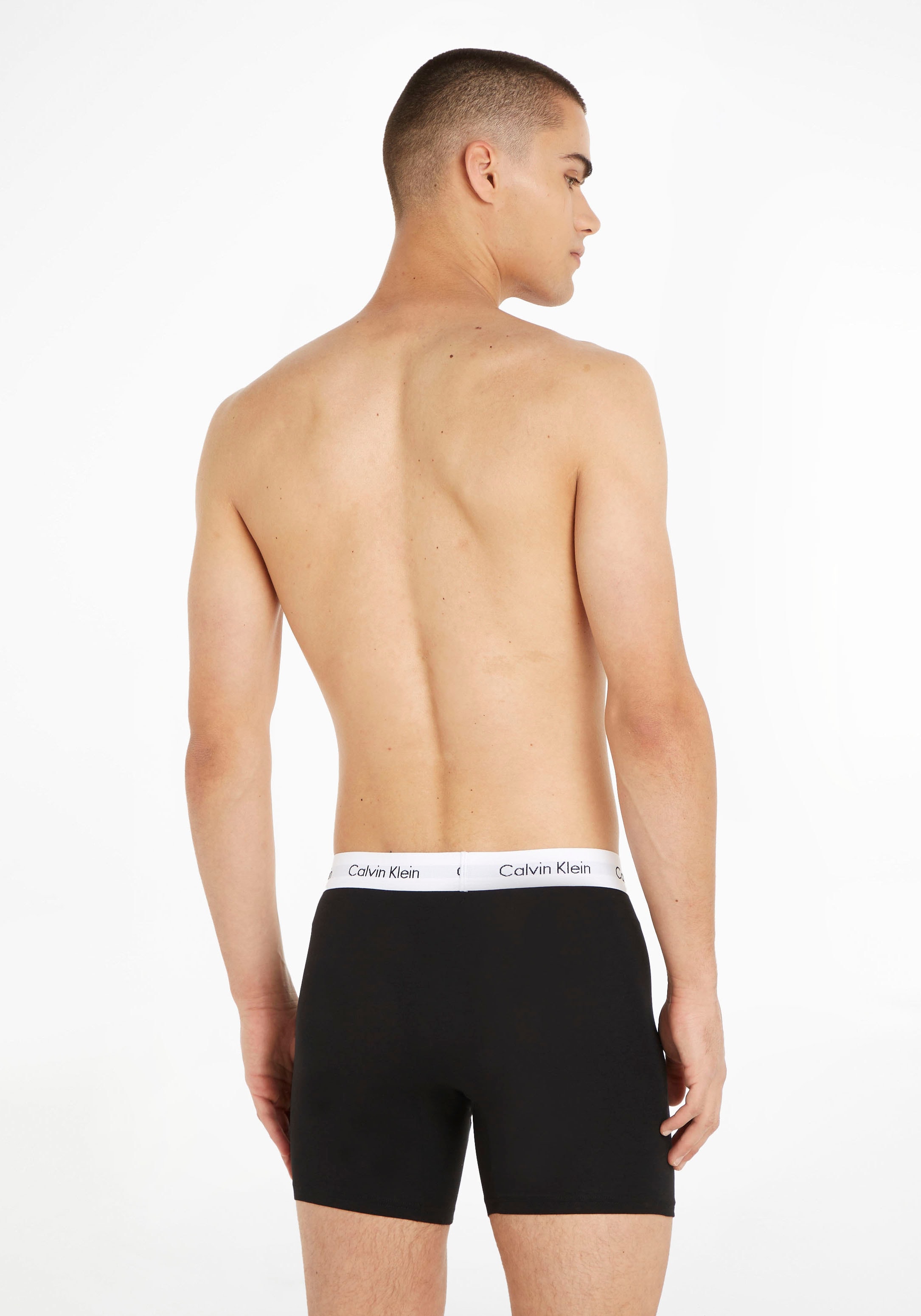 Calvin Klein Boxer, (3 St.), mit längerem Bein