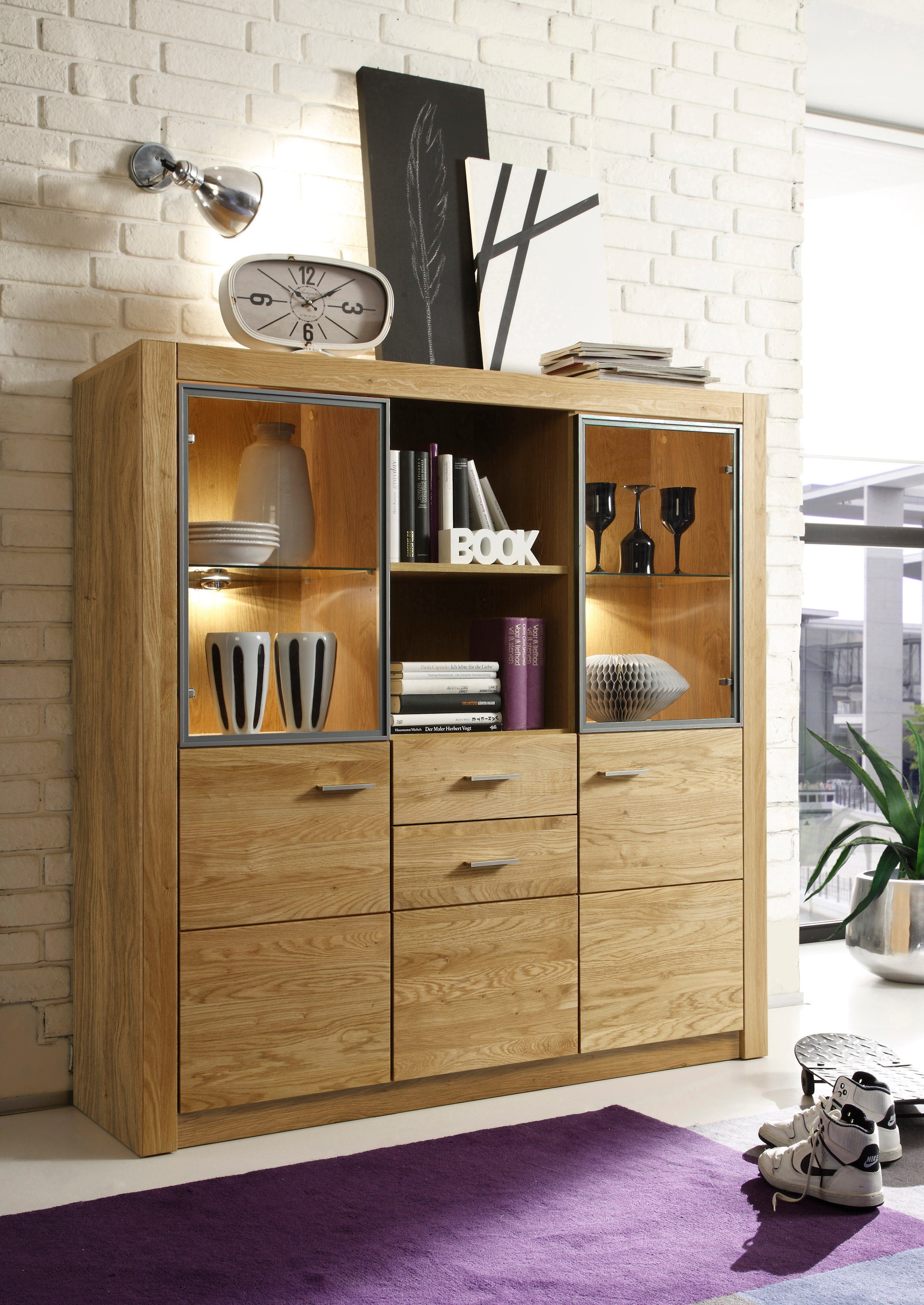 Highboard »HARTFORD«, Vitrine, Breite 137 cm