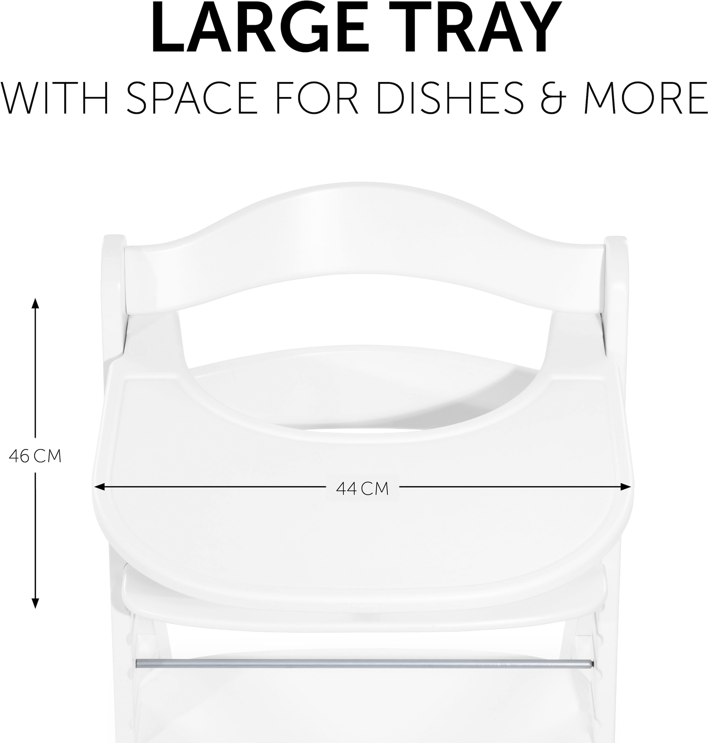 Hauck Hochstuhltablett »Alpha Click Tray, weiß«, für Hauck Hochstuhl Alpha+