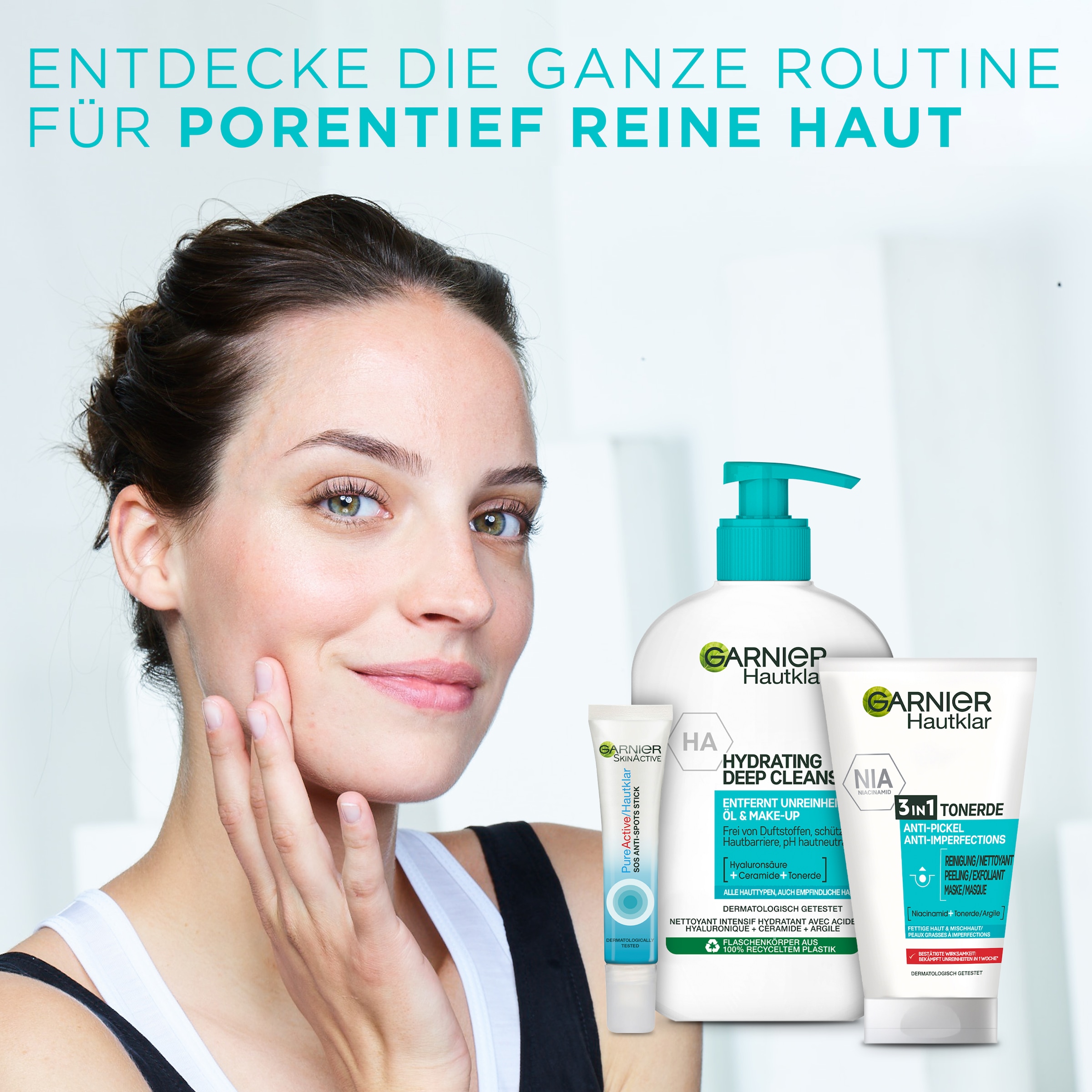 GARNIER Gesichts-Reinigungsschaum »GARNIER HAUTKLAR SALICYLIC PURIFYING GENTLE CLEANSER« mit Hyaluron