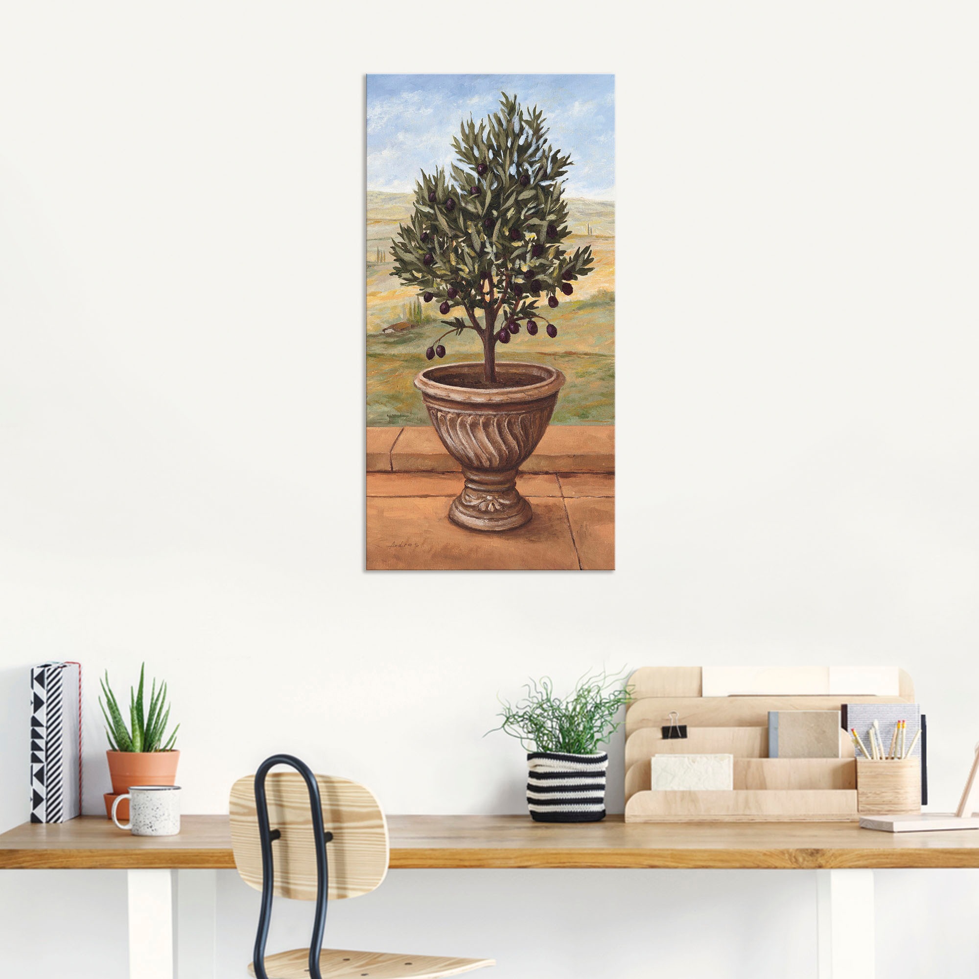 Artland Wandbild »Olivenbaum«, Pflanzen, (1 St.), als Alubild, Outdoorbild, Leinwandbild, Wandaufkleber, versch. Größen