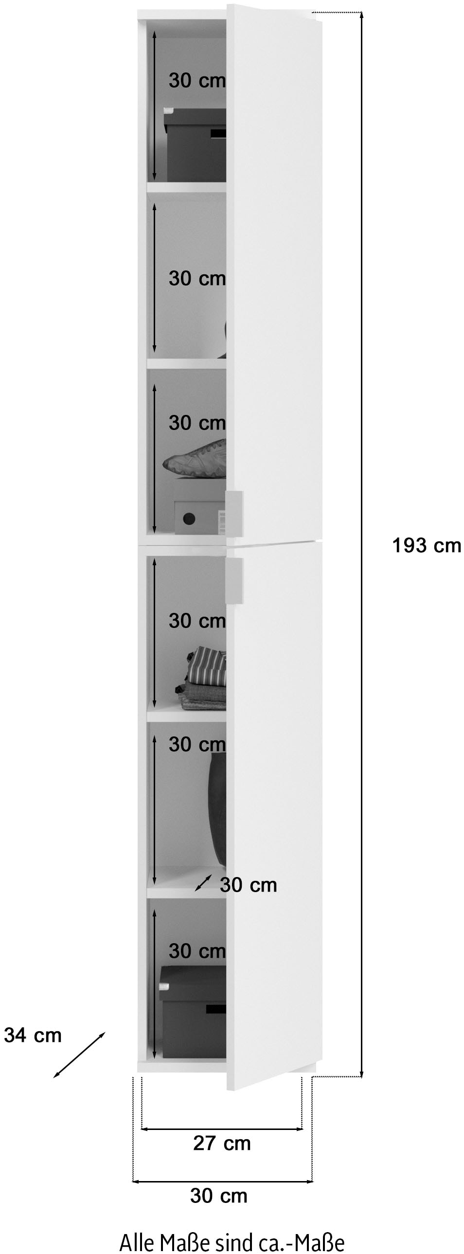 INOSIGN Hochschrank »Garderobenschrank«, Diele, Flur, Schranksystem, Garderobenmöbel