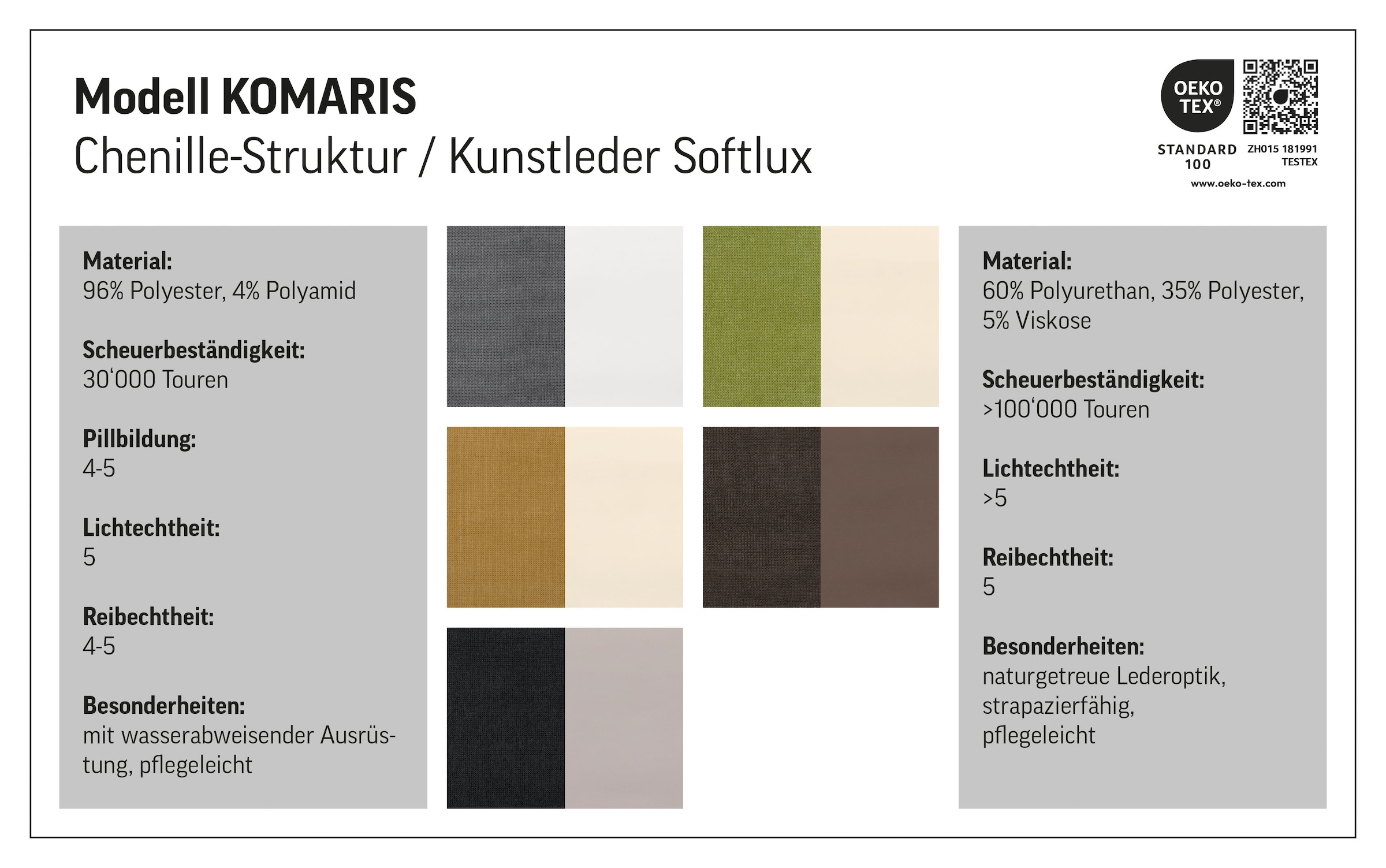 COTTA Polstergarnitur »Komaris L-Form«, (Set), Set bestehend aus: Ecksofa mit Kopfteilverstellung & Hocker