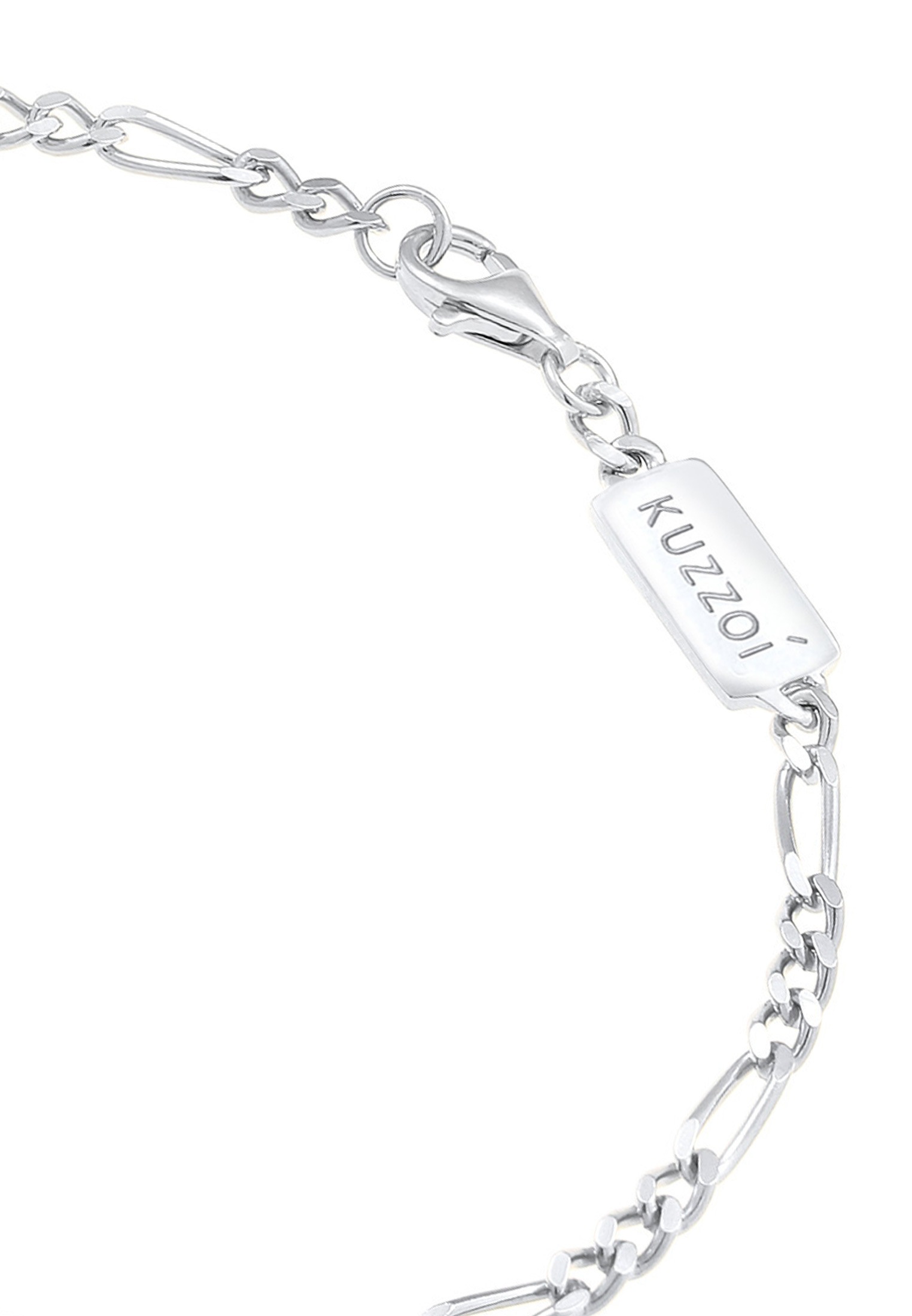 Kuzzoi Armkette »Armband Herren Figaro Massiv 925 Silber«