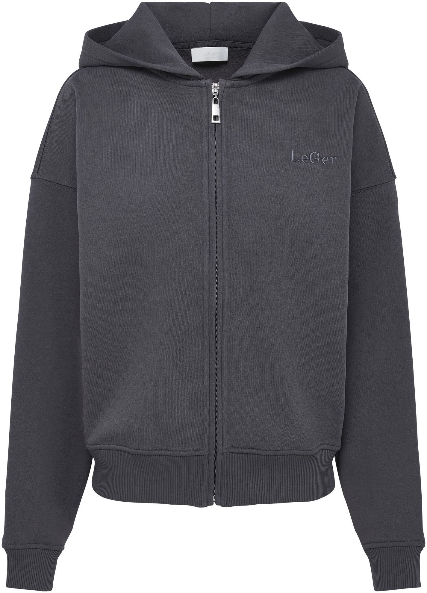LeGer Kapuzensweatjacke »Fenna, LeGer by Lena Gercke«, Mit hochwertiger Logostickerei auf der Brust