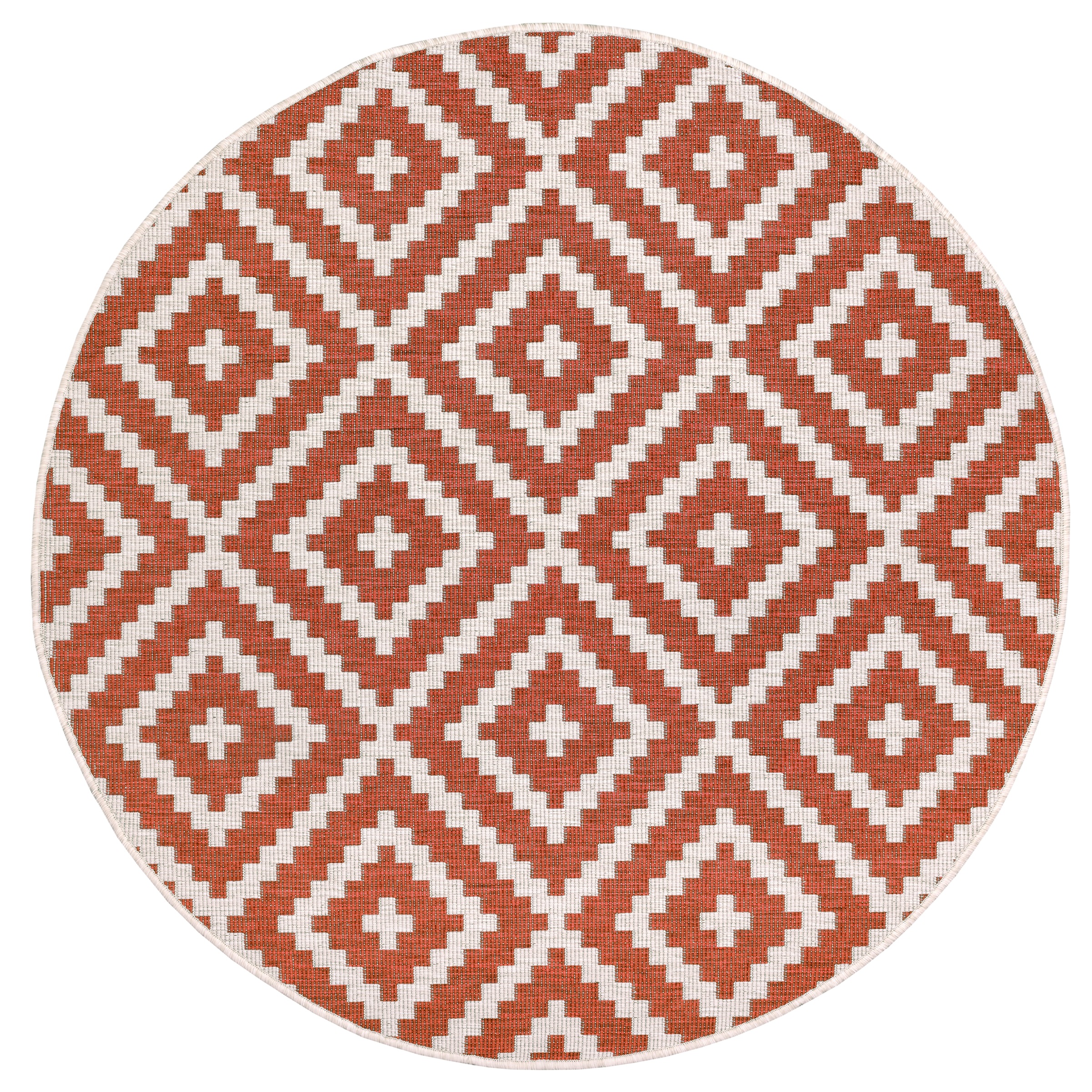 my home Teppich »Ronda Wendeteppich« rund 5 mm Höhe Sisal-Optik, Flachgewebe, In-  und Outdoor, geometrisches Boho Design