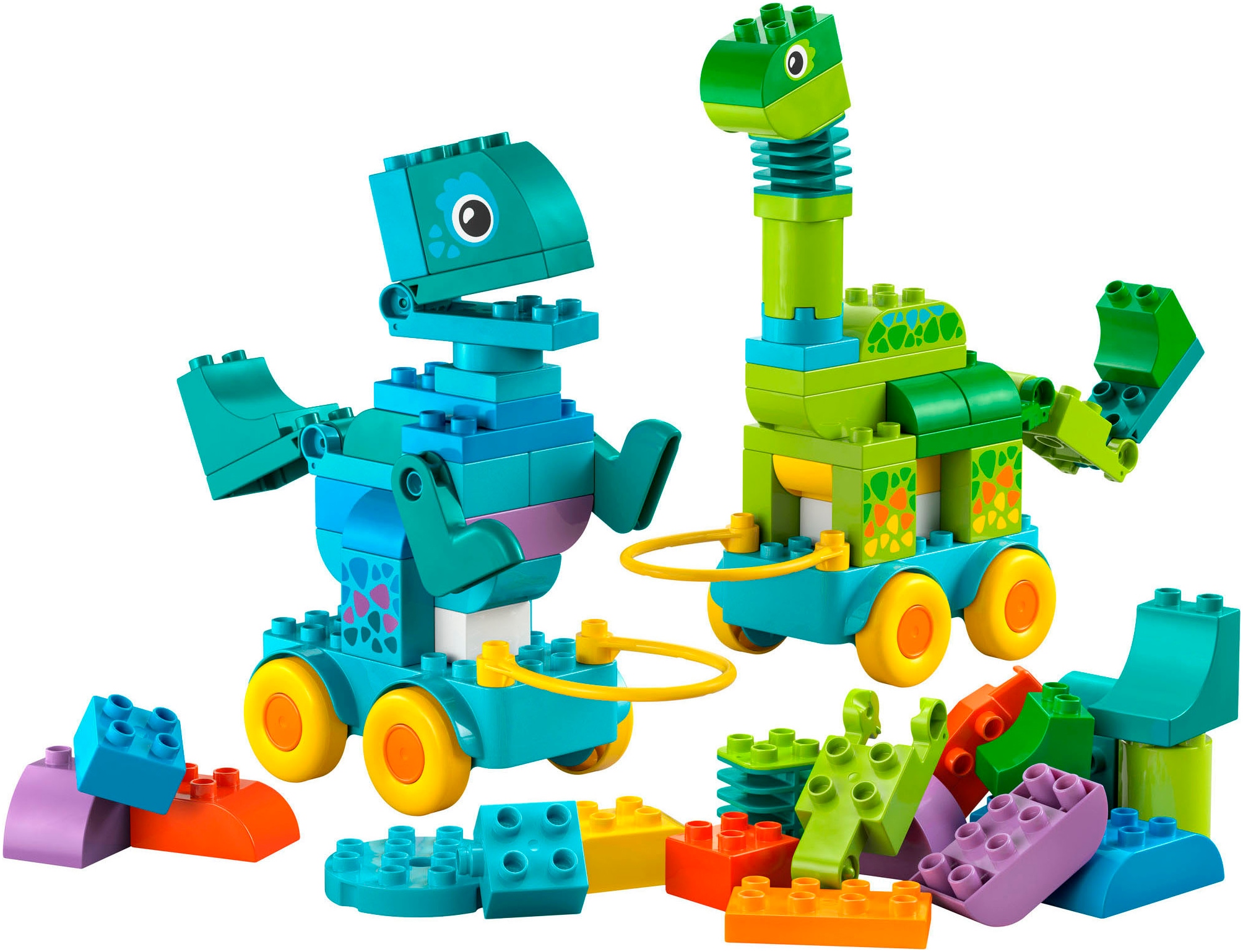LEGO® Konstruktionsspielsteine »Dinos auf Rädern 3-in-1-Set (10451), LEGO DUPLO Town«, (108 St.), Made in Europe
