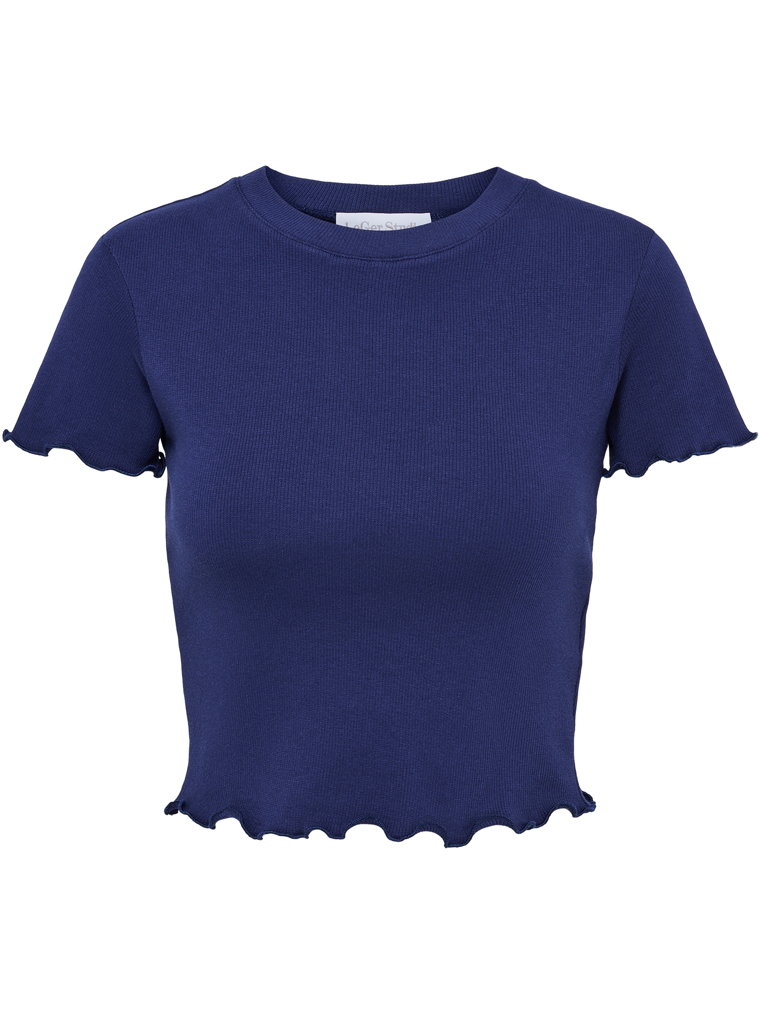 LeGer T-Shirt »Teresa, LeGer by Lena Gercke« mit Rippstruktur, kurze Form, slim fit