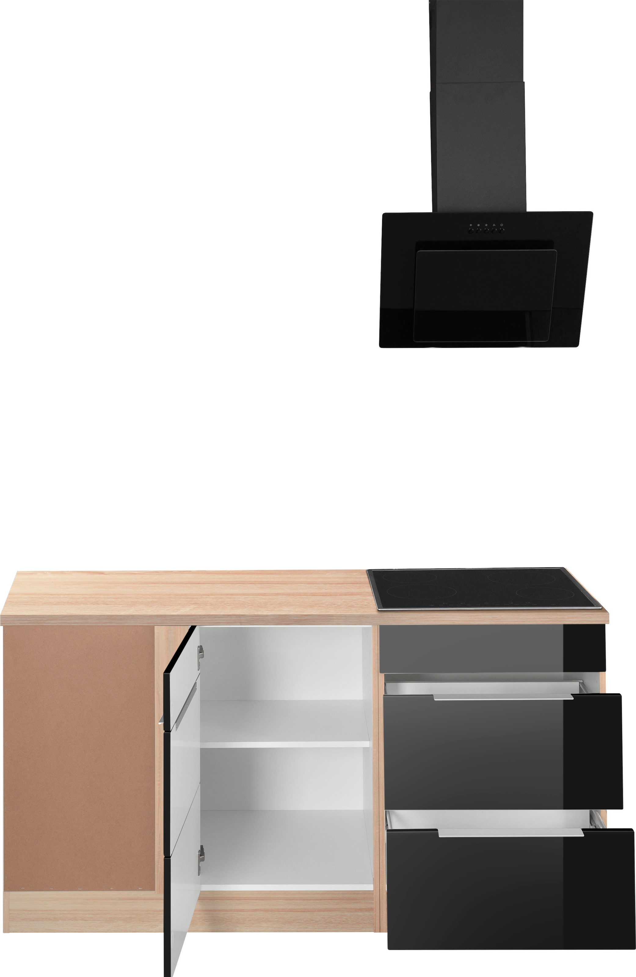 KOCHSTATION Winkelküche »KS-Brindisi Stellbreite 290/170 cm«, wahlweise mit E-Geräten und Induktion, mit MDF-Fronten
