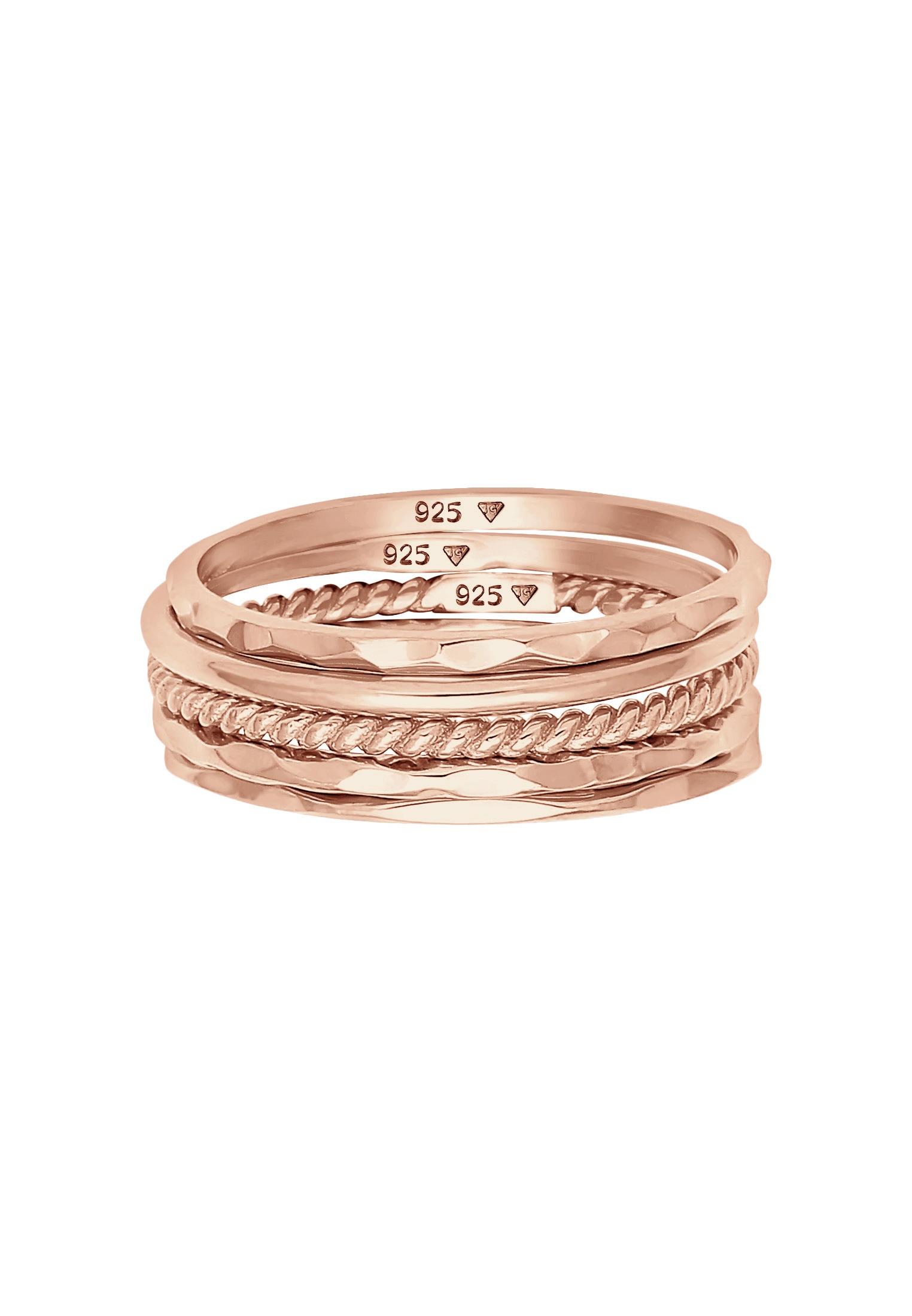 Elli Ring-Set »Ring Stapelring Stacking Boho Set (5 tlg.) 925 Sterling Silber«