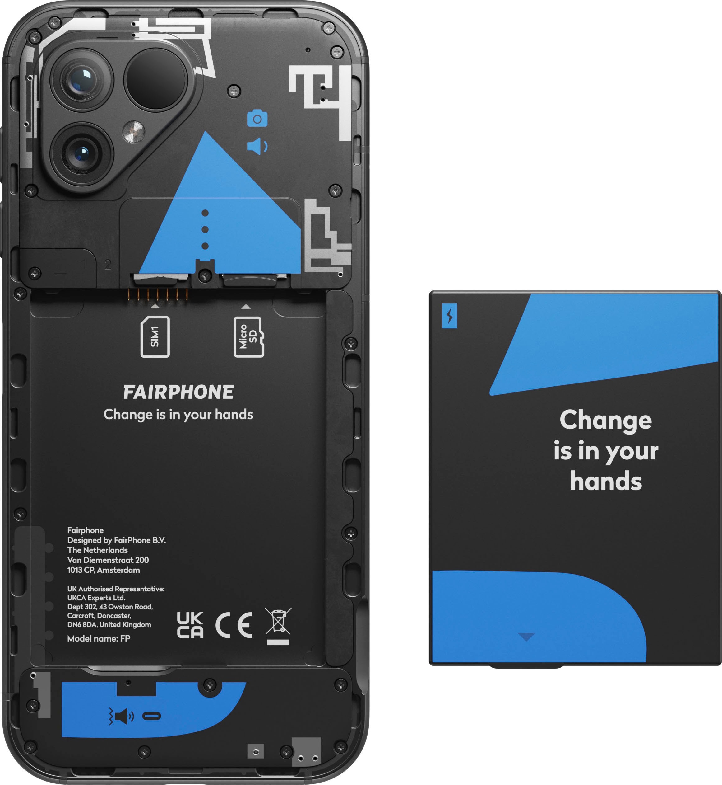 OTTO 16,40 50 Kamera jetzt Fairphone blue, sky GB bei Smartphone 5«, Speicherplatz, »FAIRPHONE cm/6,46 Zoll, 256 MP