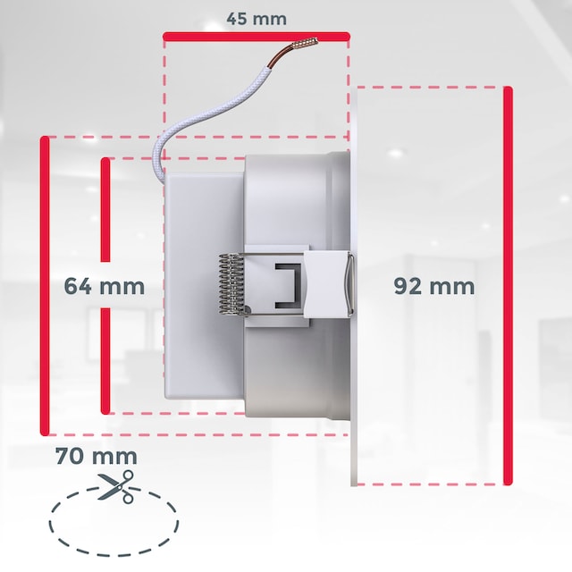 Ø9,2cm«, 3er-Set im RGB-LED RGBW, flammig-flammig, 3 Dimmbar Shop Badeinbaustrahler, bestellen 450lm, 4,8W, »BK_EL1542 Lichteffekte, 3.000K, Einbauleuchte B.K.Licht Online OTTO IP44,