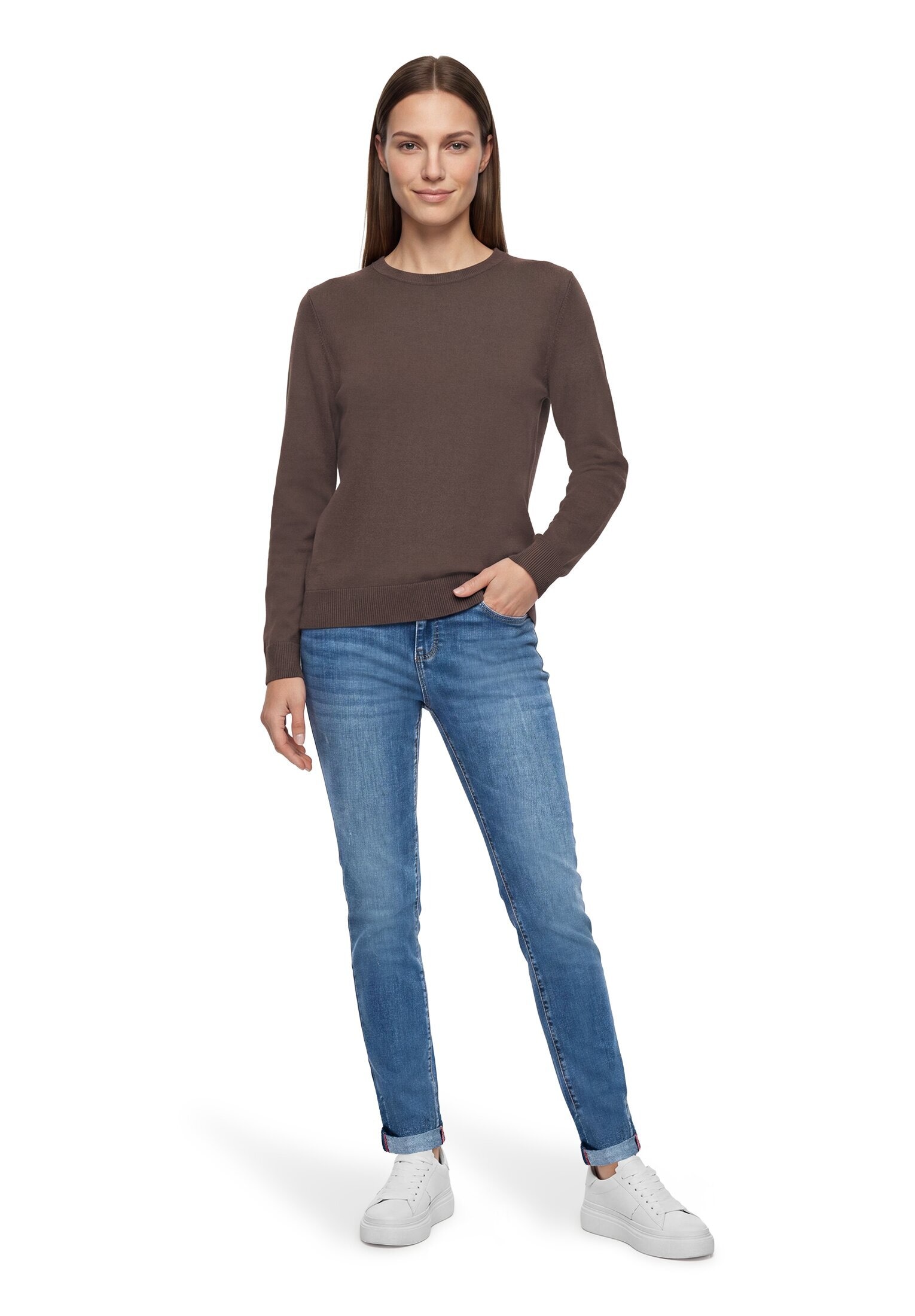 Betty Barclay Rundhalspullover »Basic-Strickpullover mit Rundhalsausschnitt«