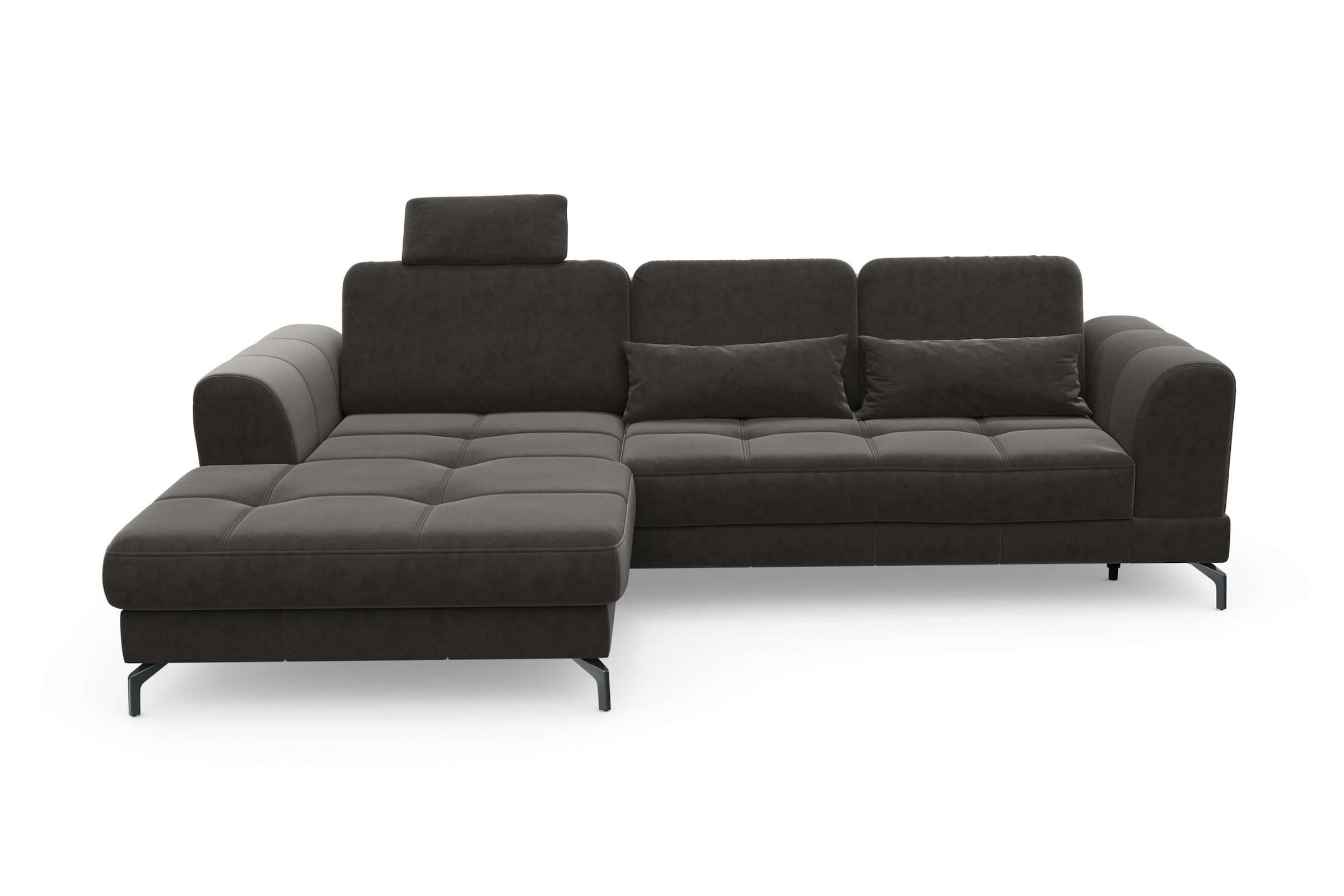 sit&more Ecksofa »Bendigo L-Form« inklusive Sitztiefenverstellung, Bodenfreiheit 12 cm, in 2 Fußfarben