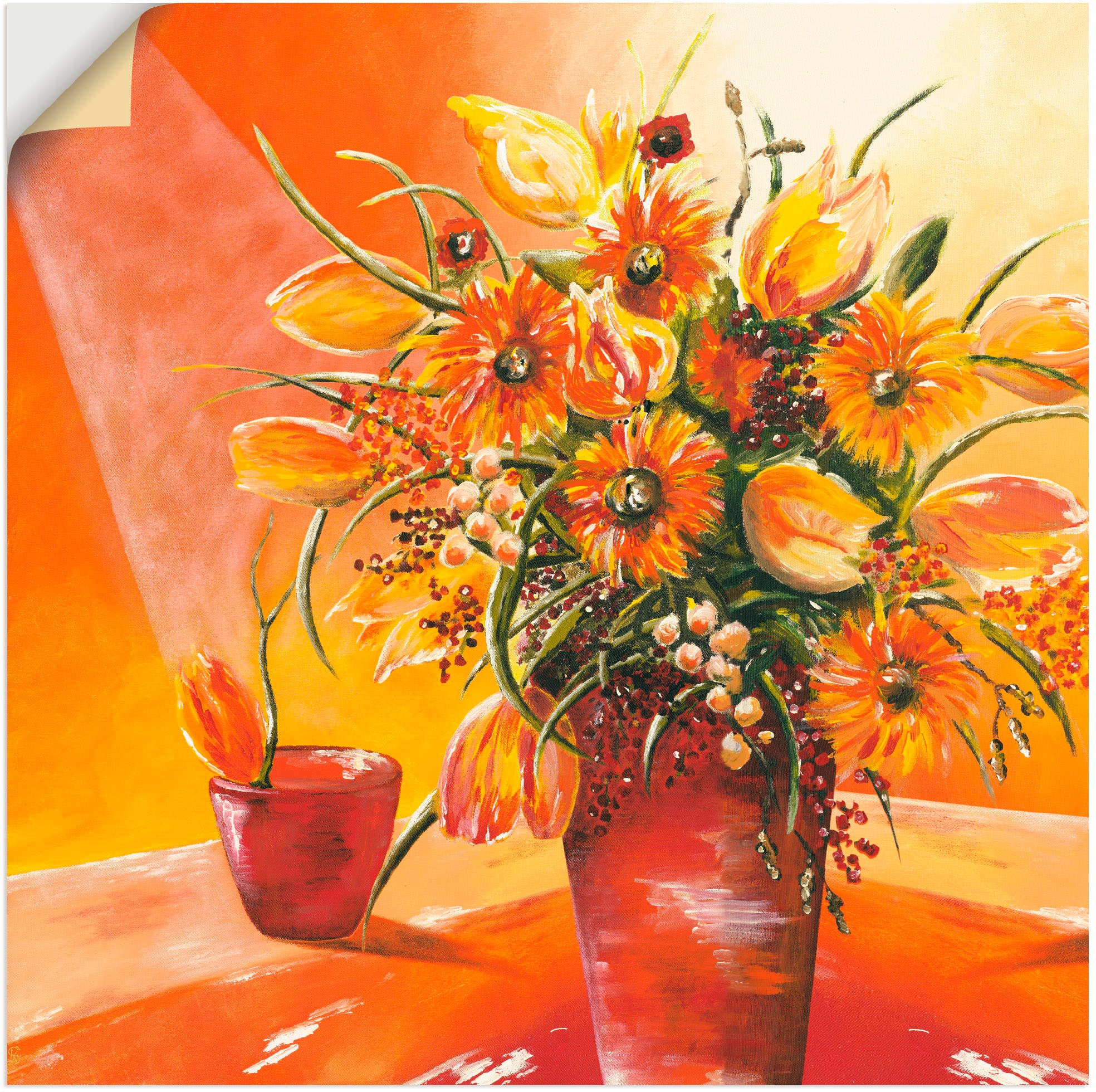 Artland Wandbild »Blumenstrauß in Vase I«, Blumen, (1 St.), als Alubild,  Leinwandbild, Wandaufkleber oder Poster in versch. Größen online bei OTTO