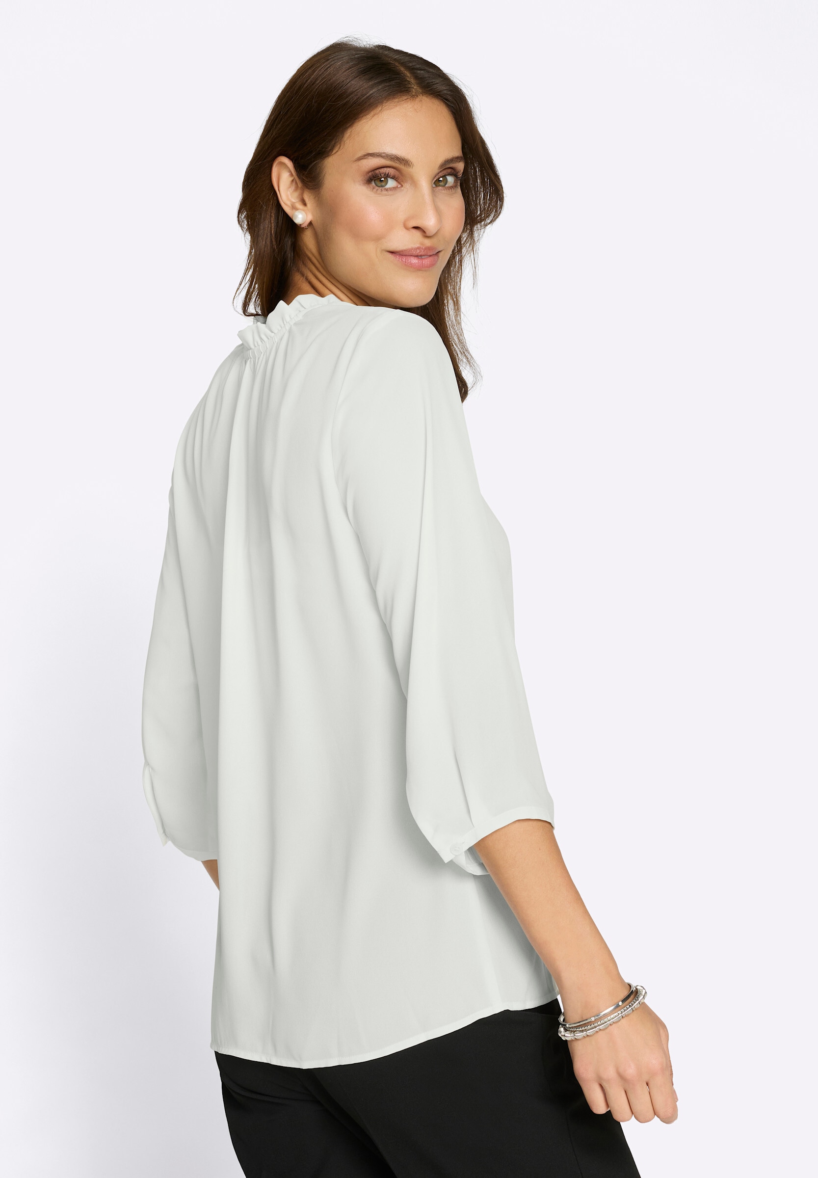 Witt Rüschenbluse »Rüschenbluse Rüschenbluse mit Stehkragen«