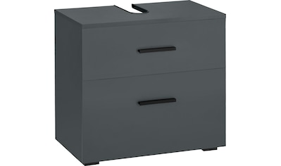 INOSIGN Waschbeckenunterschrank »Skara«, mit Klappe und Schubkasten, schwarze  Griffe, Breite 80 cm, Höhe 55 cm im OTTO Online Shop