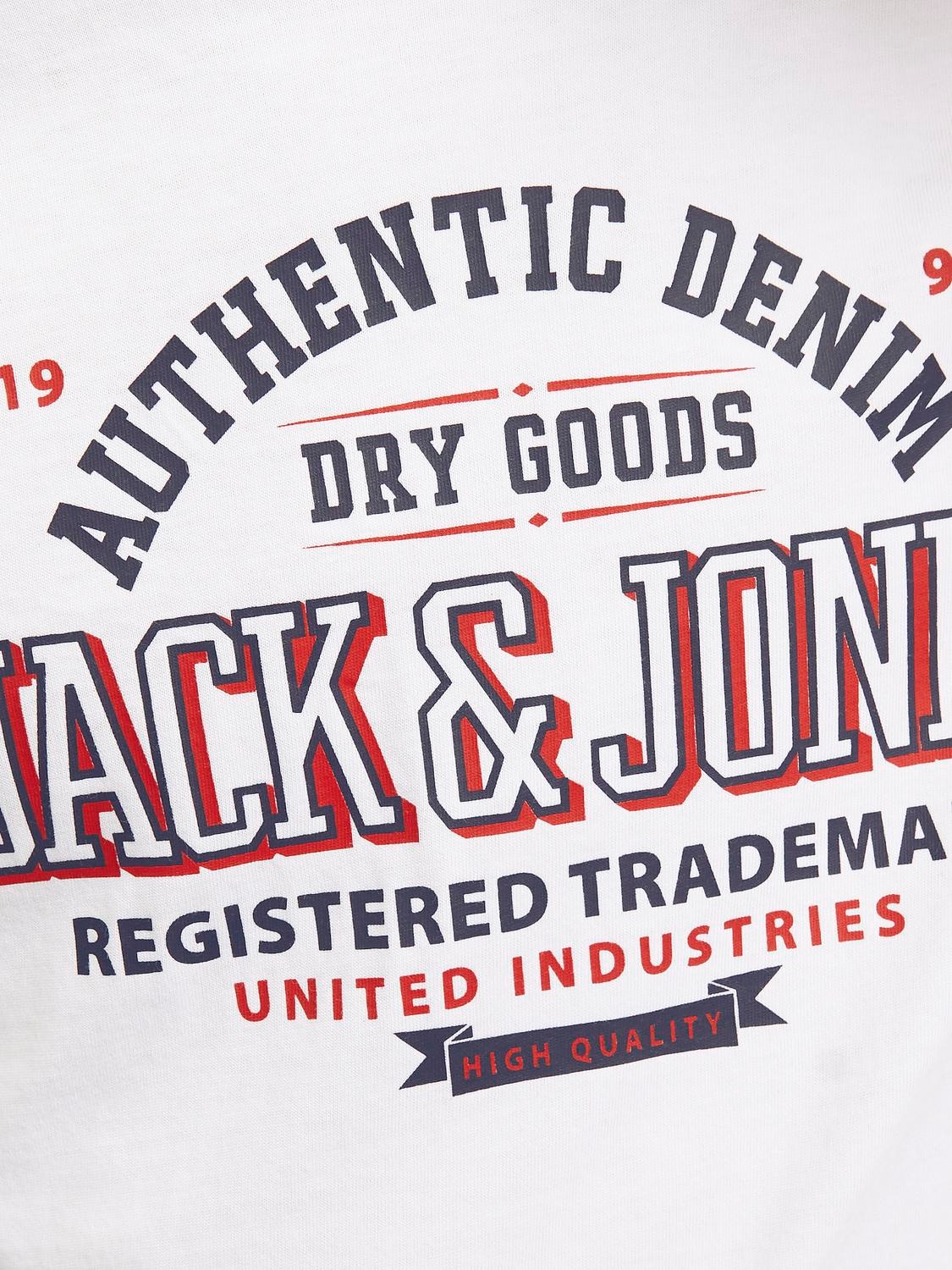 Jack & Jones Junior Rundhalsshirt »JJELOGO TEE SS O-NECK 2 COL S NOOS JNR«