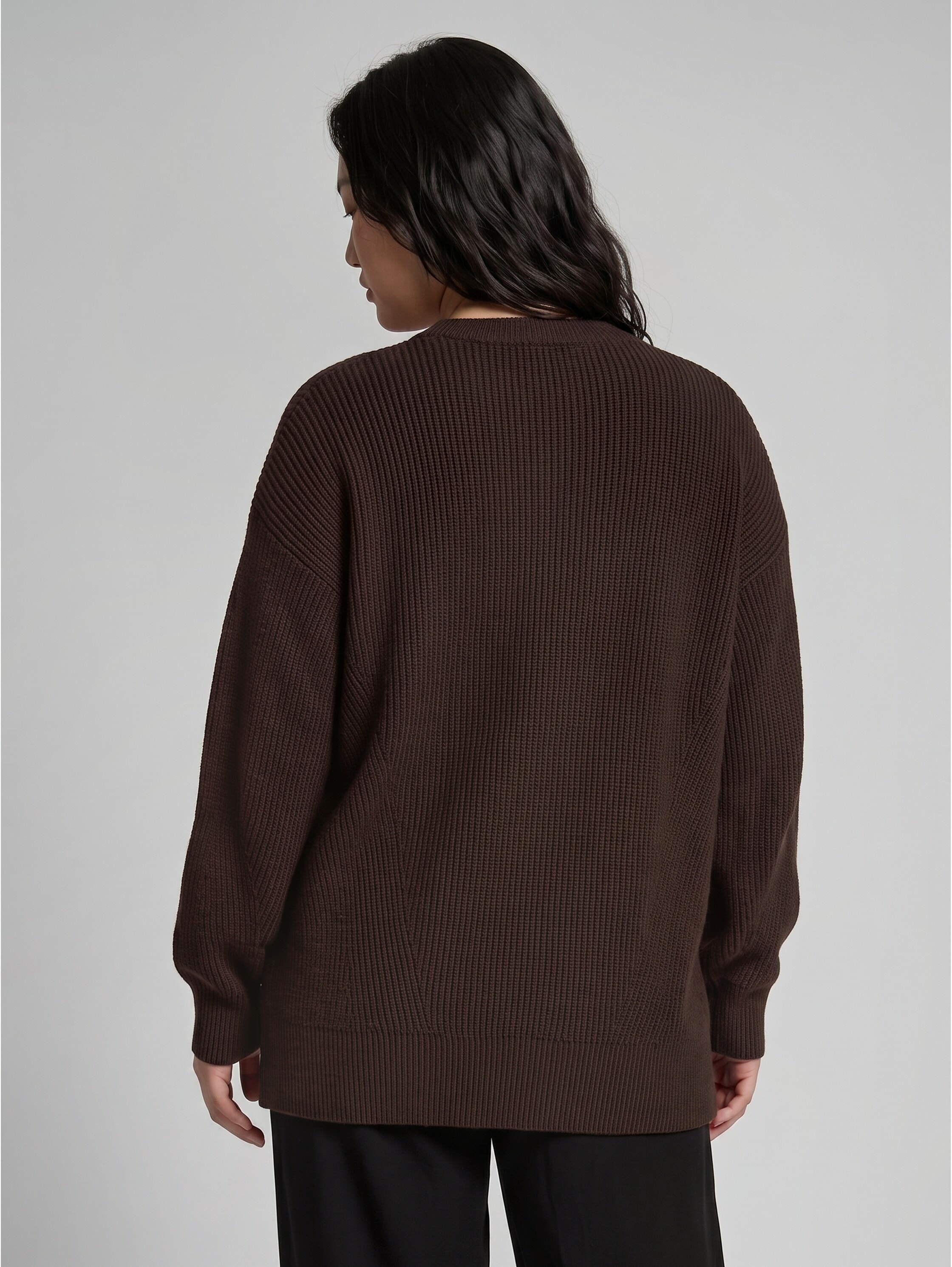 TOM TAILOR PLUS Strickpullover Langarmpullover mit Rundhals / Viskosemix