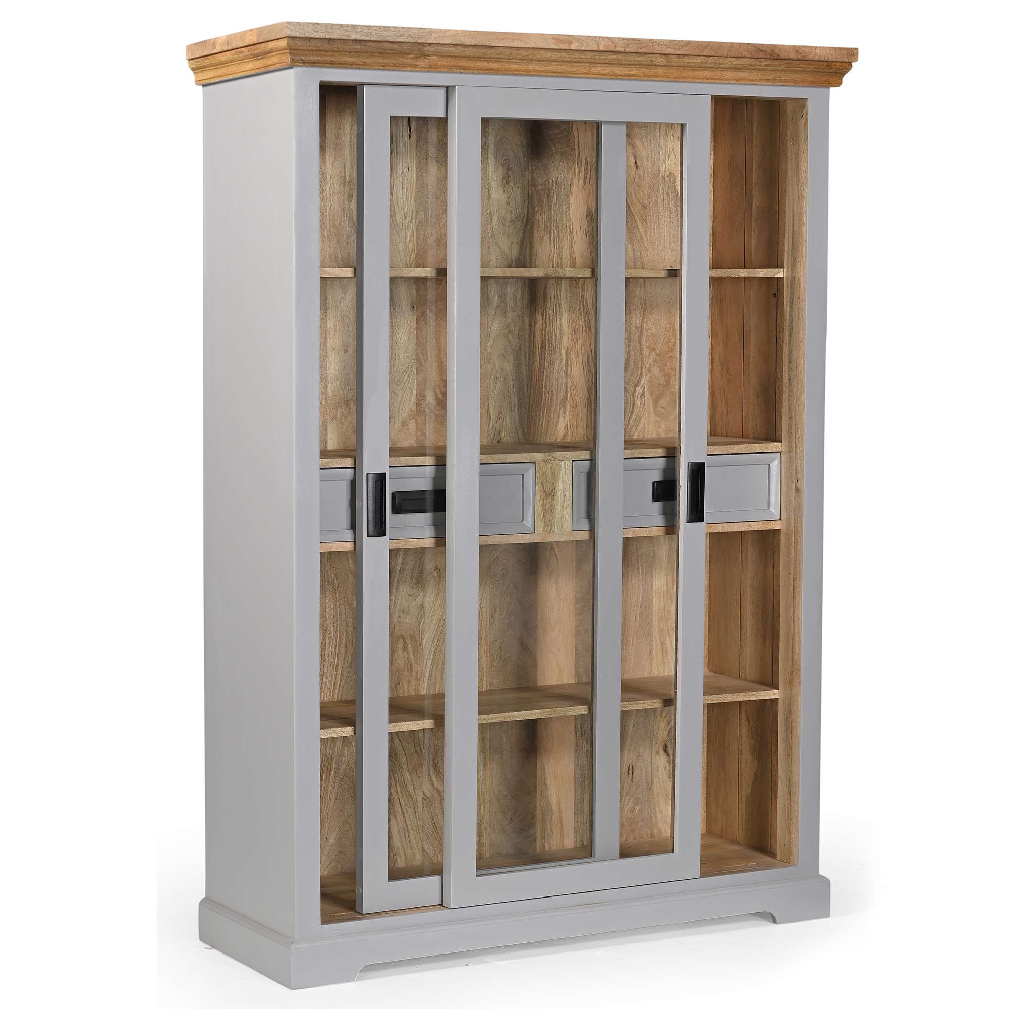 Home affaire Vitrine »Alpinist Highboard Höhe/Breite/Tiefe 120/160/40 cm« mit 2 Glasschiebetüren, handgefertigt, Unikat-Möbel, Höhe 160 cm