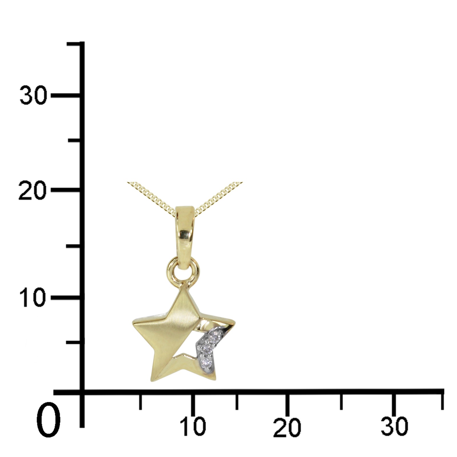 OSTSEE-SCHMUCK Kette und Anhänger Set »- Stern - Gold 333/000 - Zirkonia«