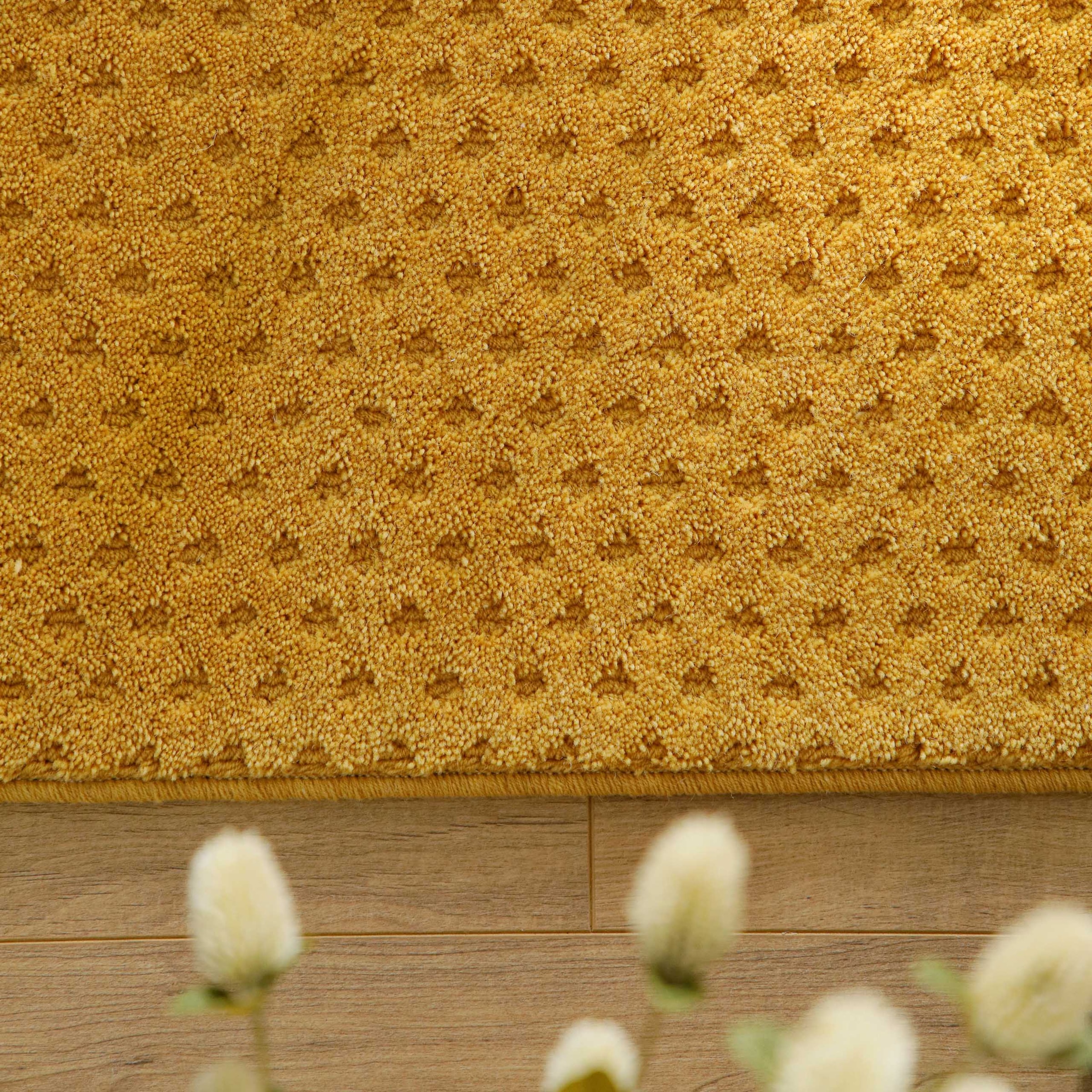Wecon home Teppich »Castello THREE« rechteckig 7 mm Höhe Schurwolle, Kurzflor mit Hoch-Tief-Effekt, Wohnzimmer, Punktmuster