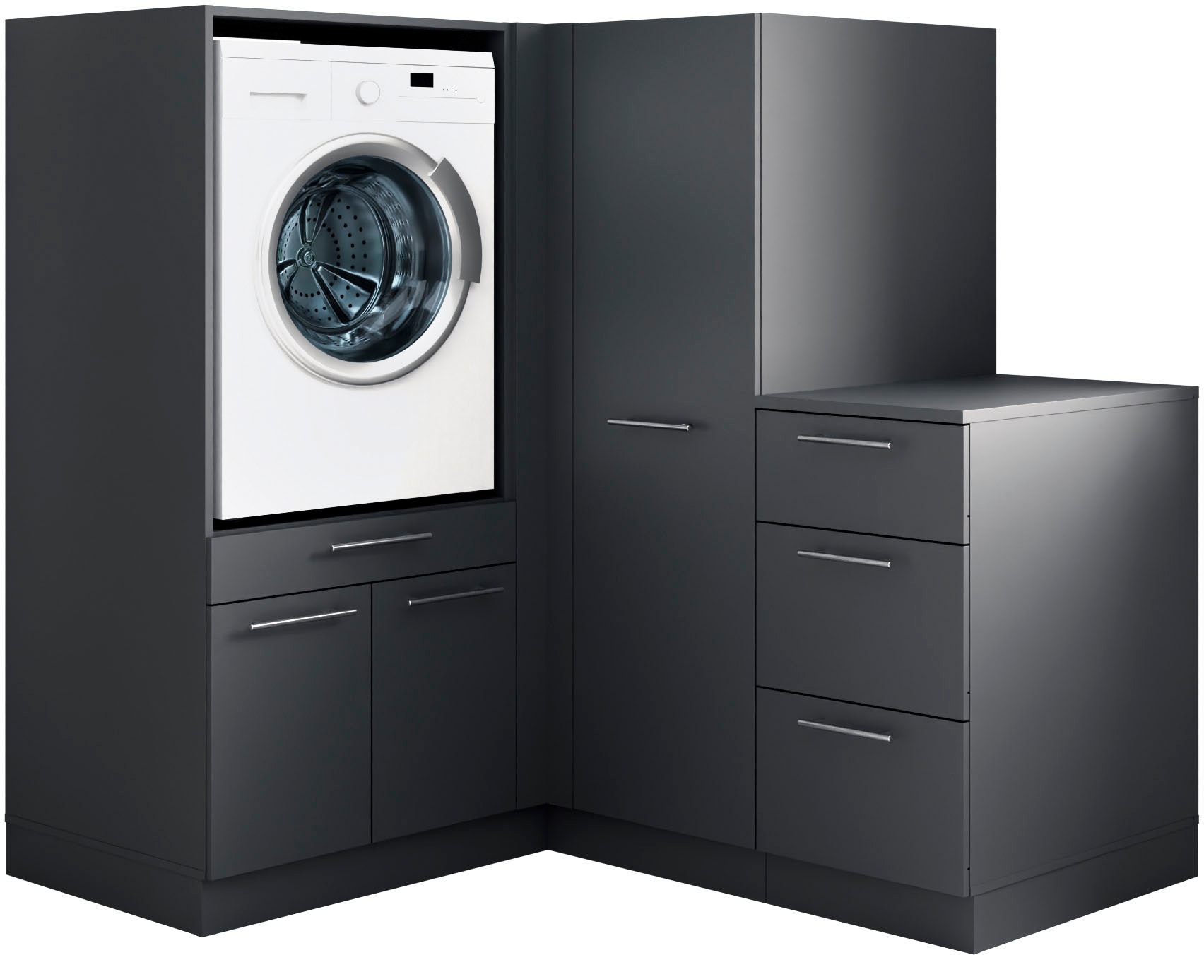 Laundreezy Mehrzweckschrank-Set »Laundreezy, 3-tlg. Mehrzweckschrank-Set B/H/T 150/162/68 cm« 3 Stk. tlg.