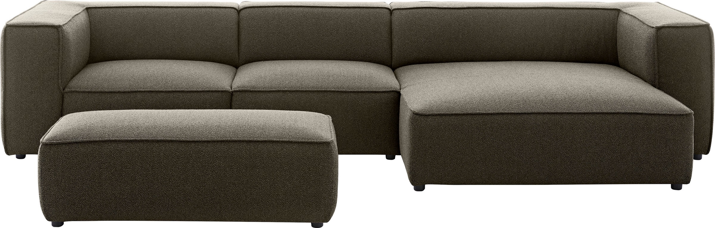 W.SCHILLIG Ecksofa »around-the-block«, mit eleganter Biese, mit Federkern, Breite 341 cm