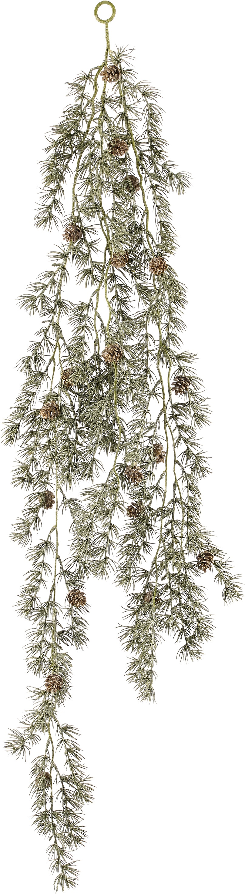 OTTO home Winterliche Kunstpflanze »Set aus Zedernhänger und Zederngirlande« in white-wash-Optik