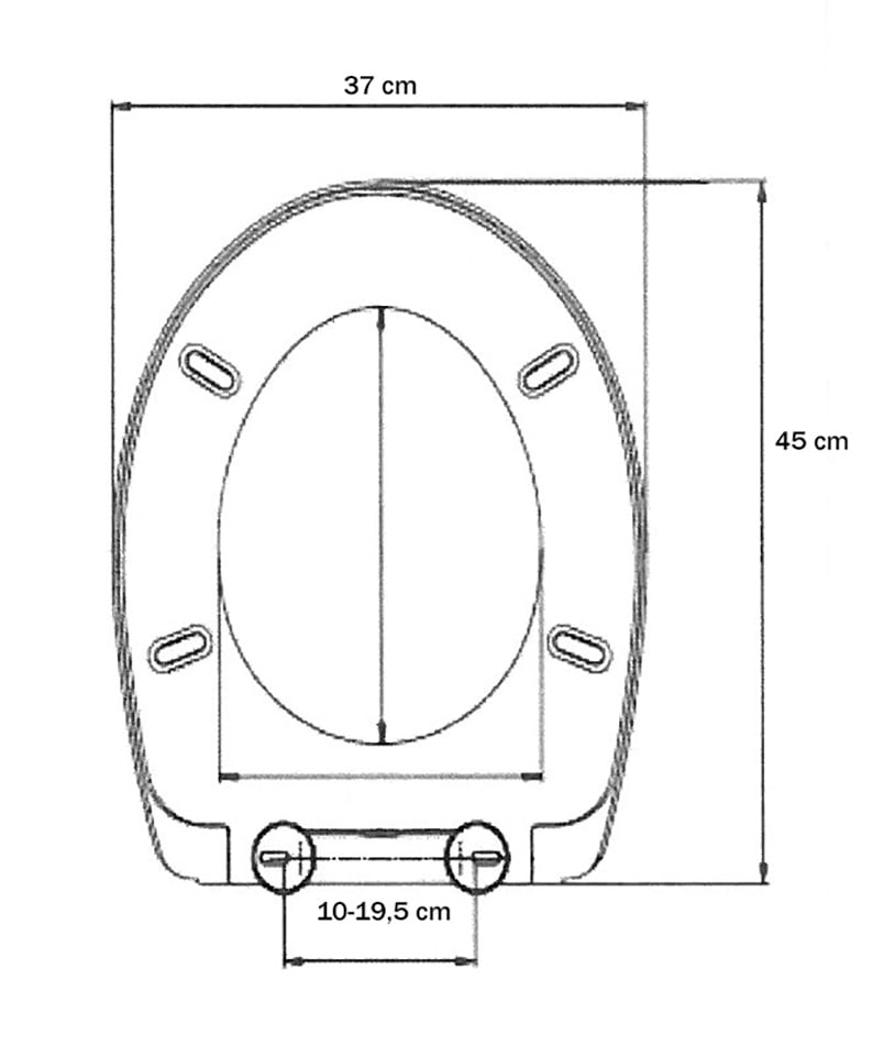 ADOB WC-Sitz »Chinesische Schrift« mit messingverchromten Scharnieren